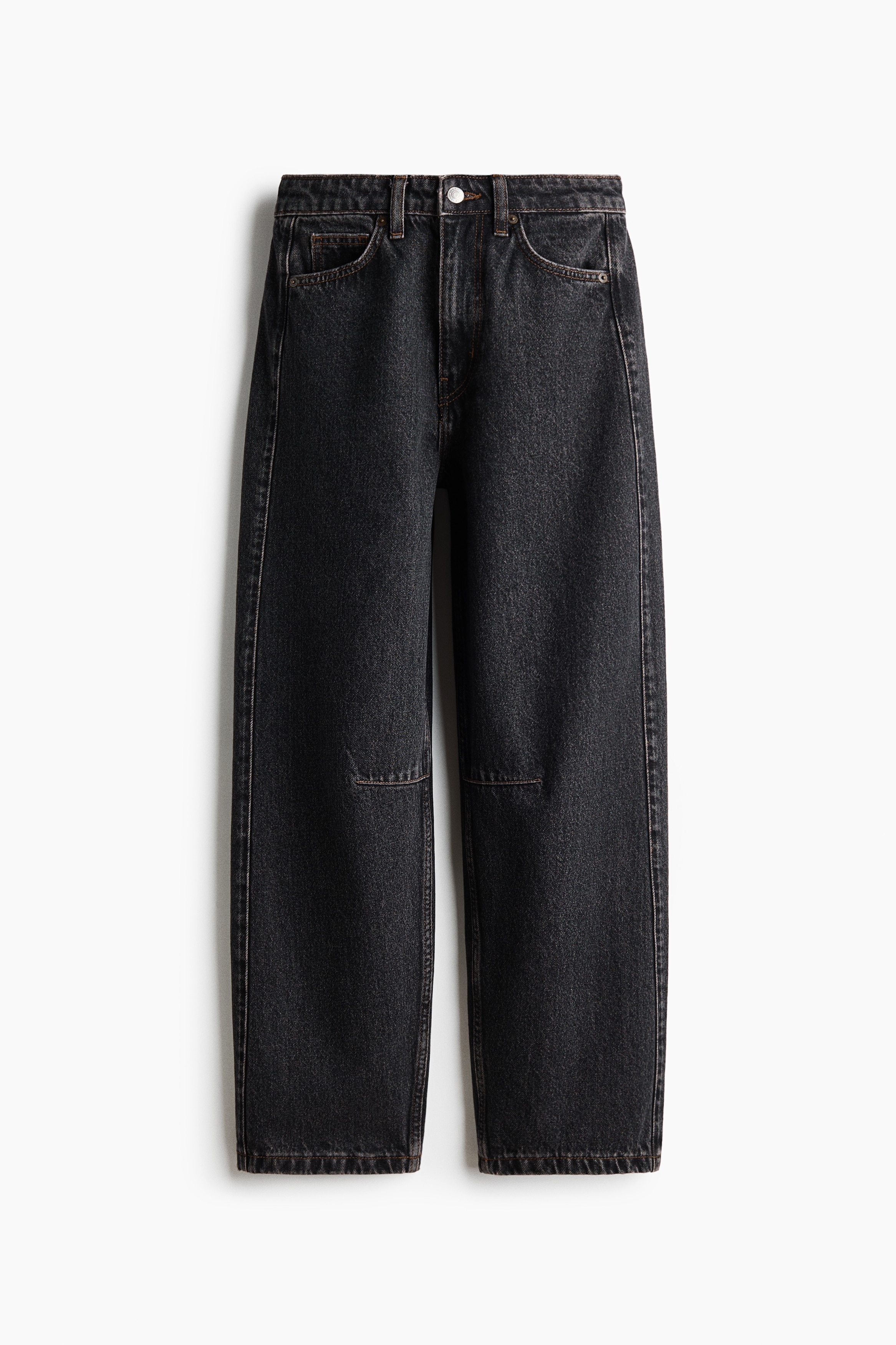 Barrel High Waist Jeans - Denimsort/Denimblå/Lys denimblå