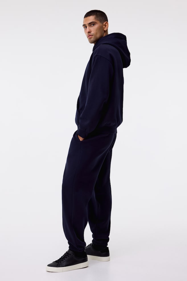 2-piece Loose Fit Hoodie and Joggers Set-Dark blue - 5