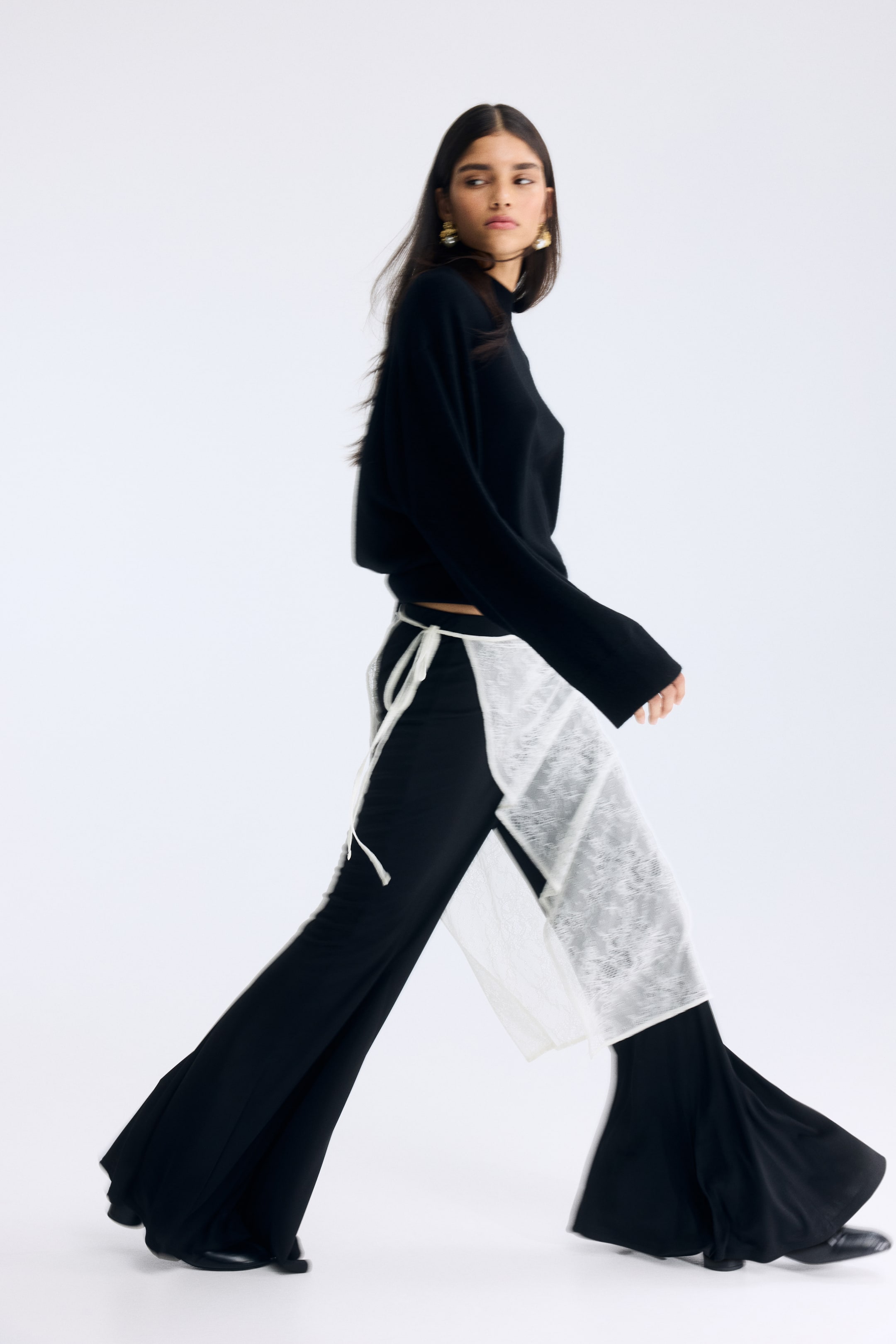 Zobacz większy obraz: Koronkowa spódnica kopertowa - Jasnobeżowy - ONA | H&M PL 1