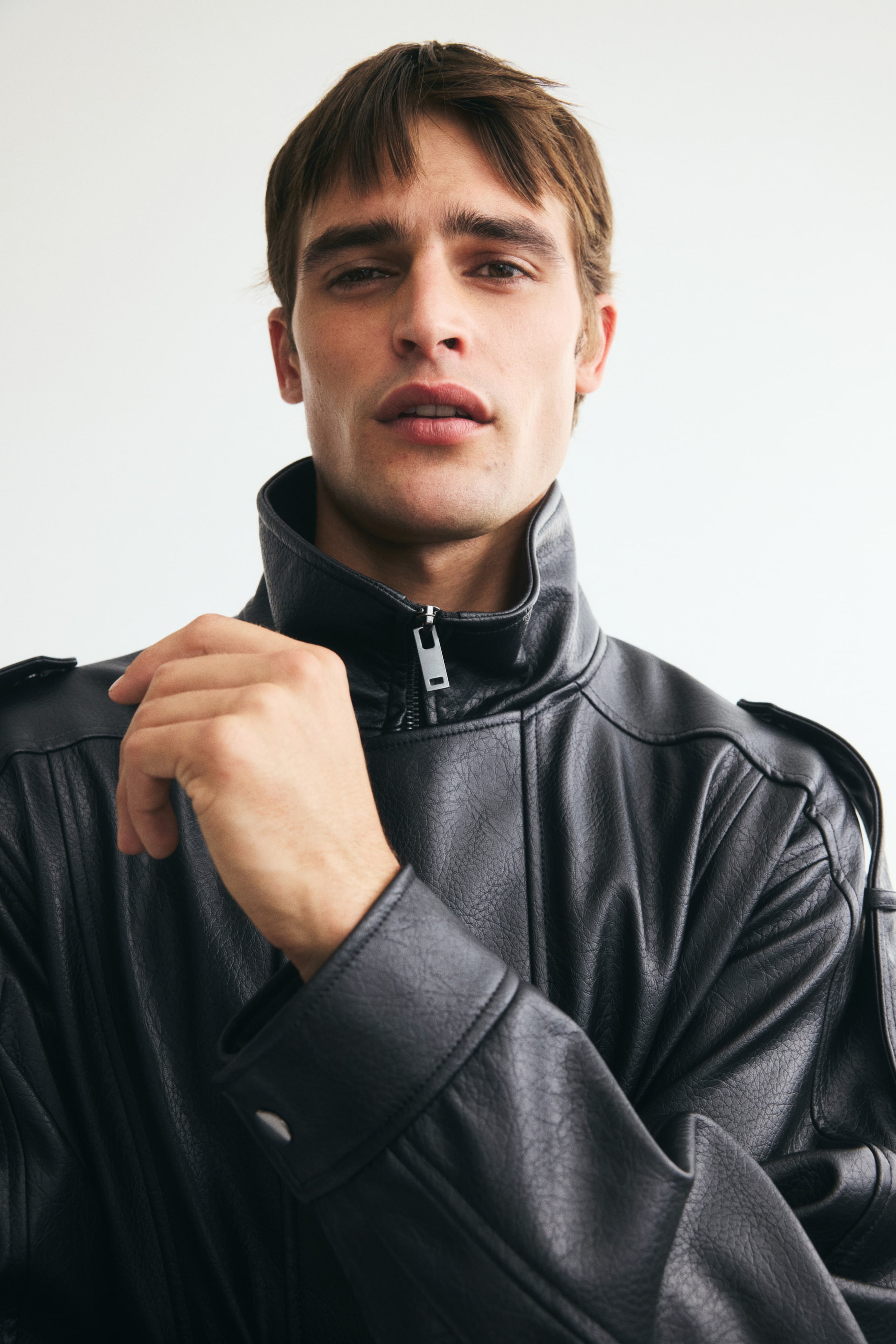 H&M Coated Biker Jacket — фото 3