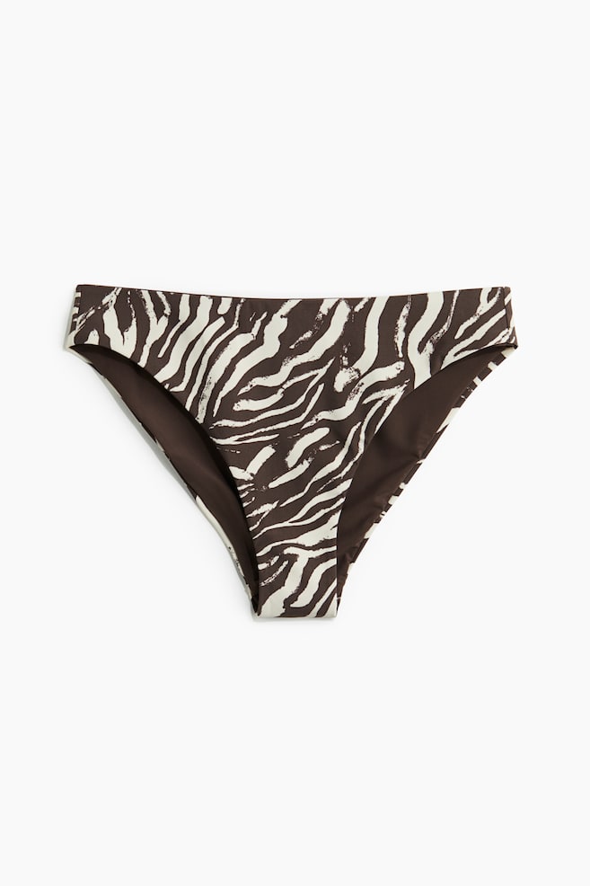 Sports bikini bottoms with Lycra® - Brown/Zebra print/Brown - 1