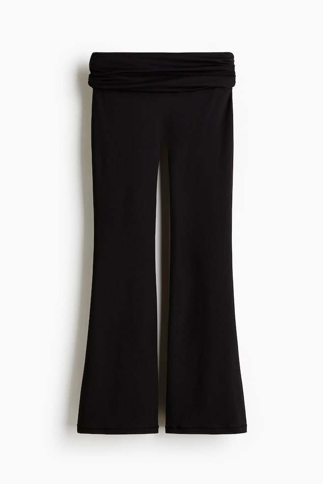 Flared Sports Leggings with SoftMove™ - Black/Pink/Pigeon blue - 1