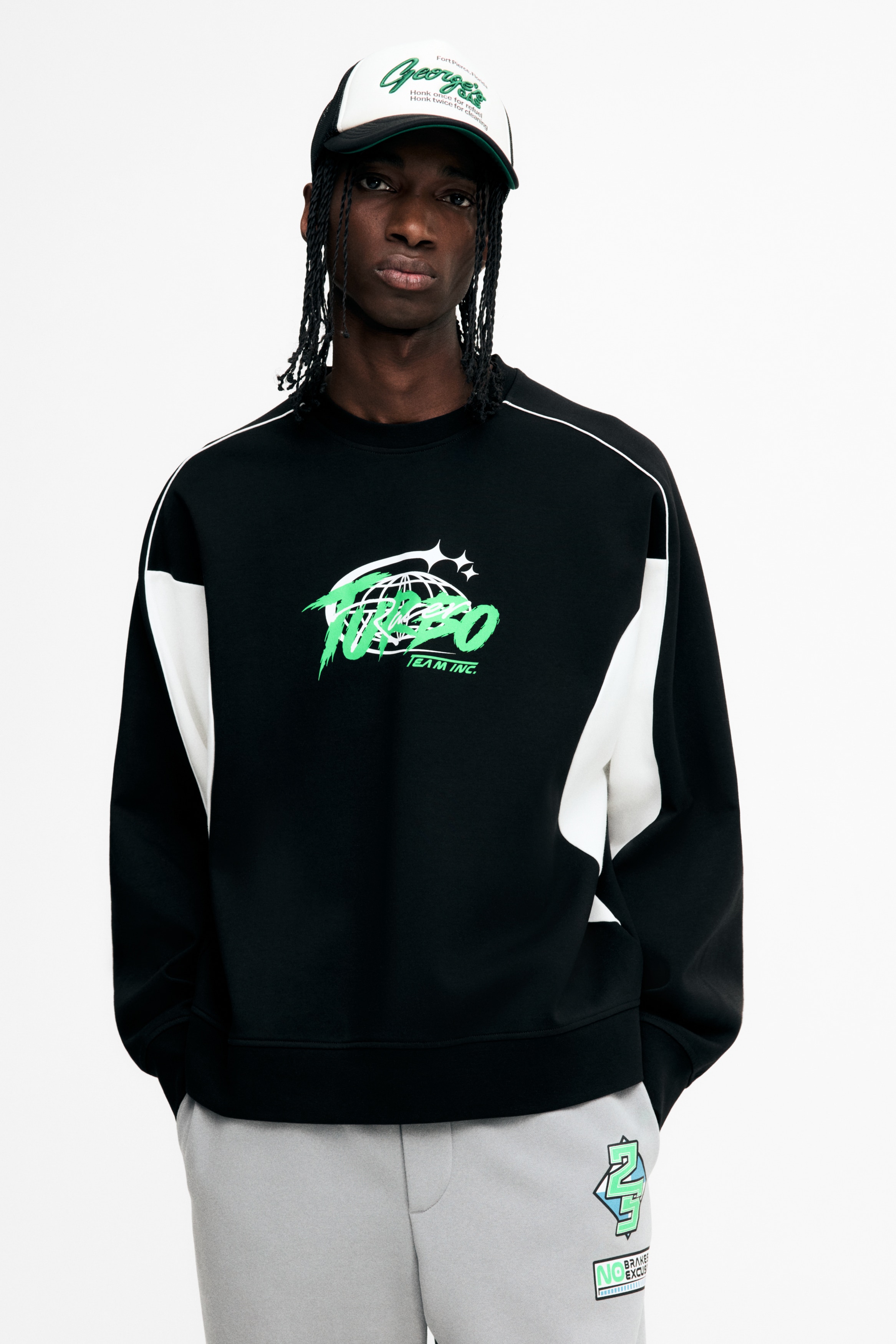 H & M - ルーズフィット スキューバトップス - ブラック