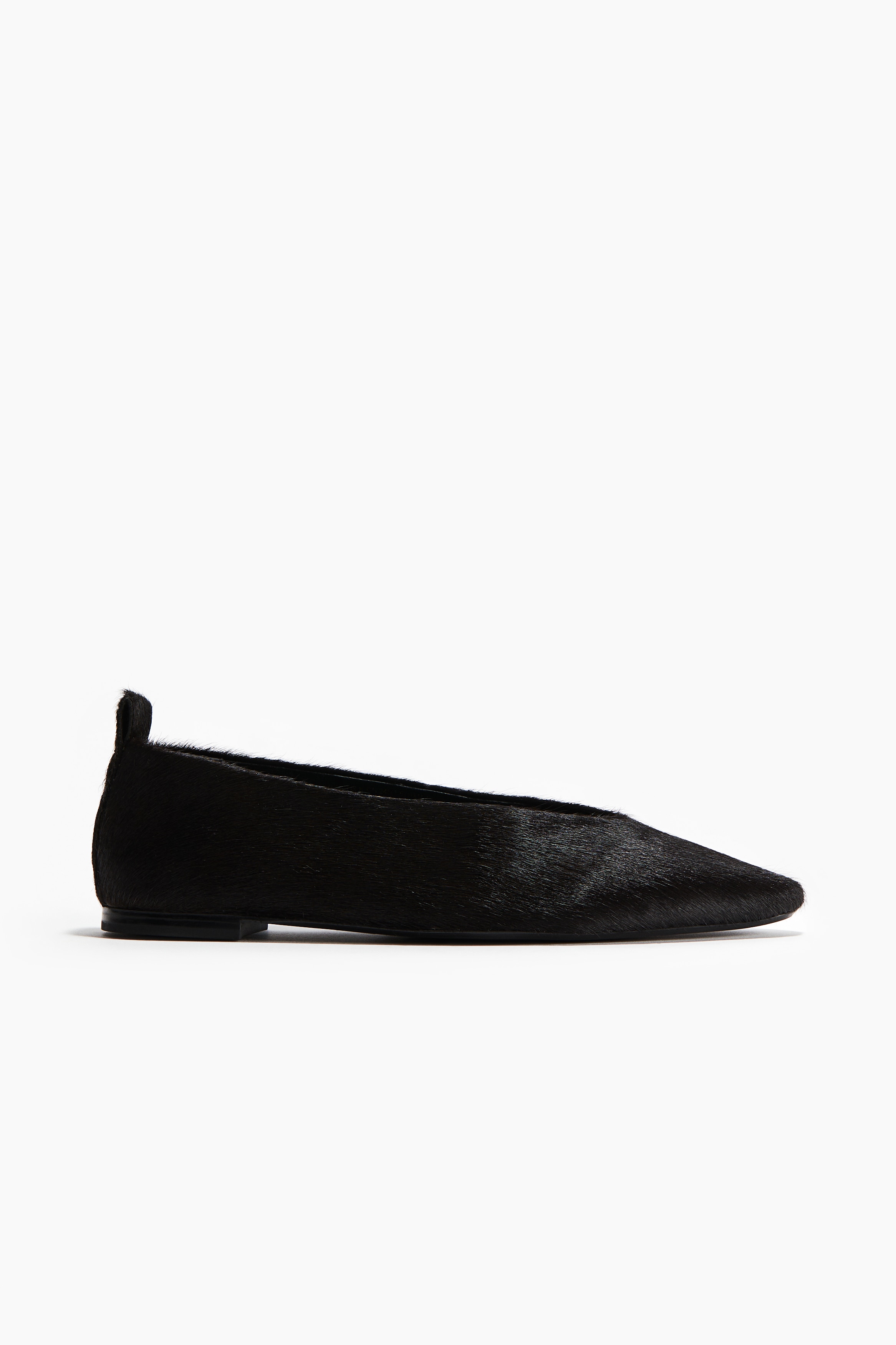 Leather ballet pumps - Mørkebrun