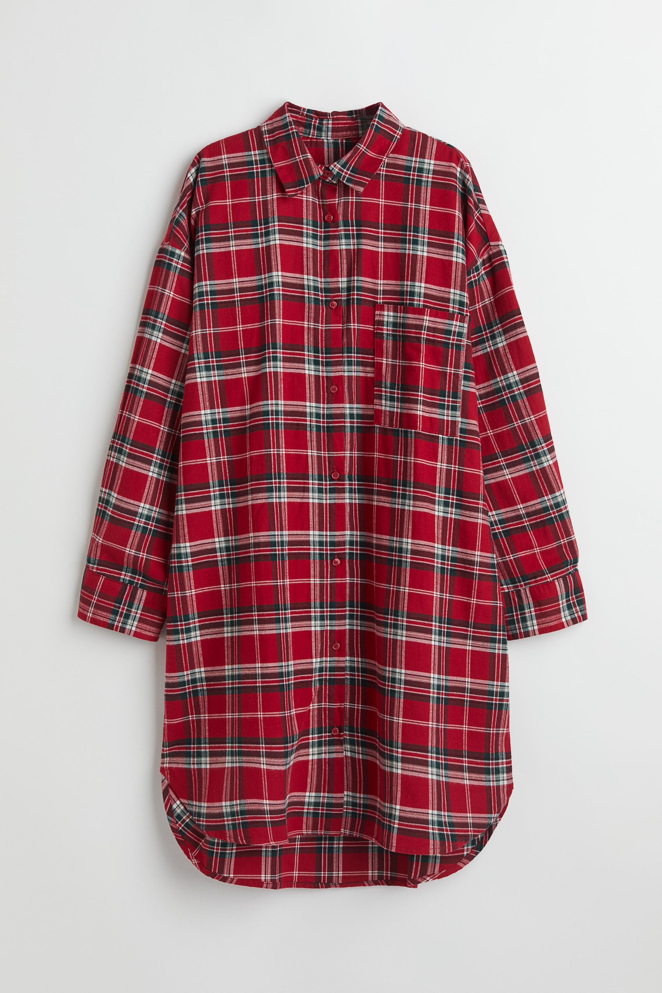 Prikaži veću sliku: Flanelna spavaćica - Crvena/karirano - Ladies | H&M RS 1