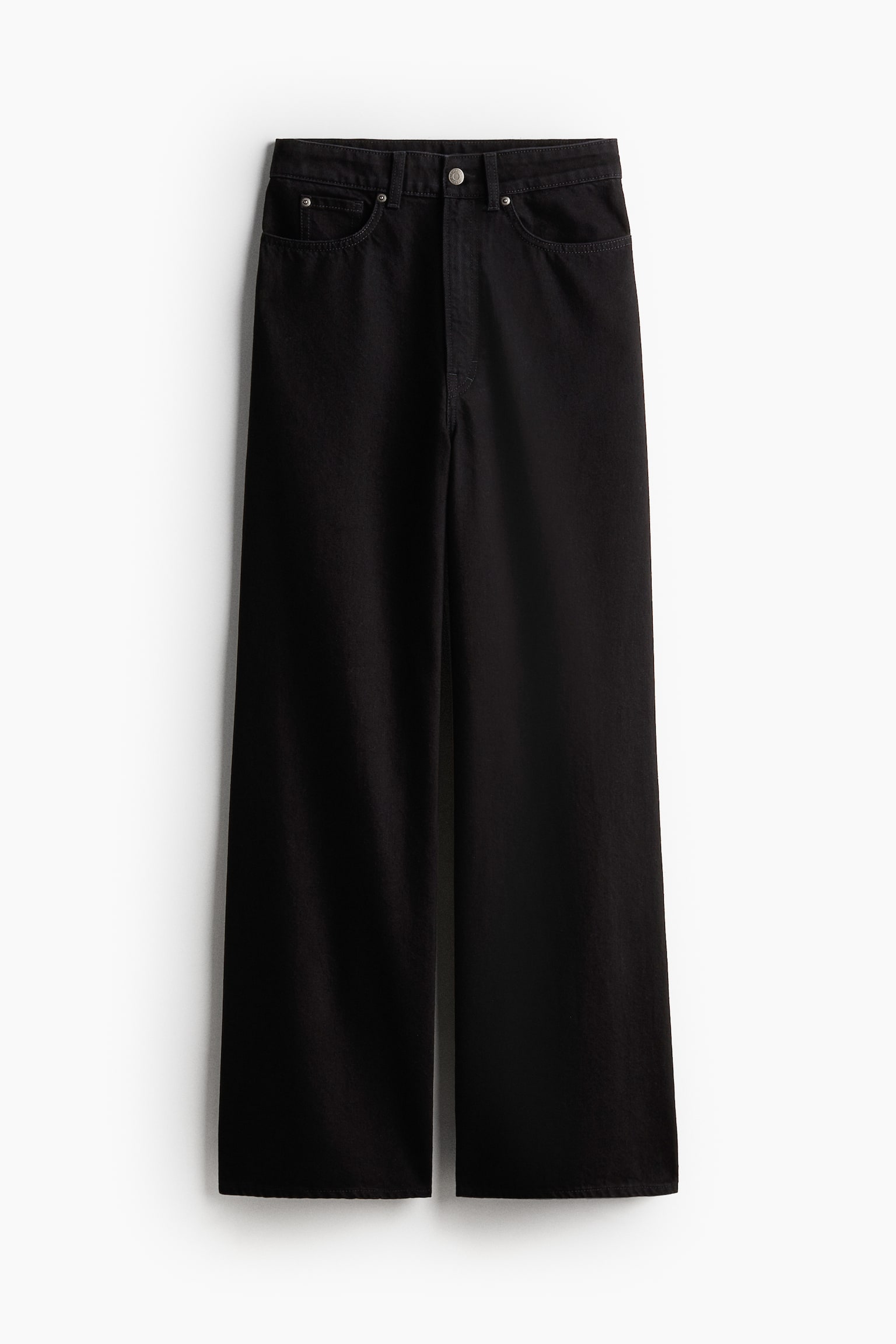 Two-toned wide-leg jeans - Black/Dark grey - 2