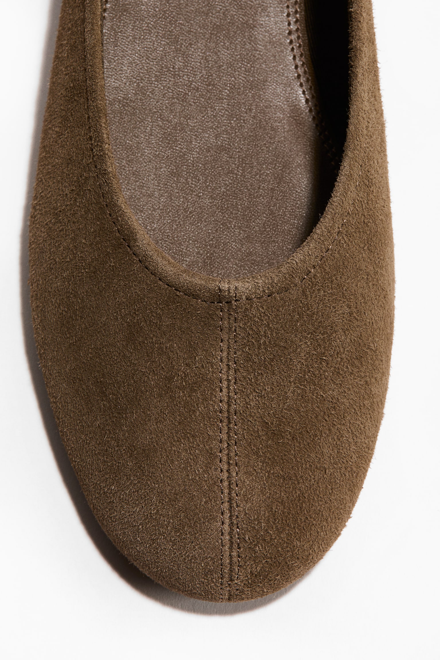 Suede ballet flats - Dark khaki green/Brown/Dusty beige - 3