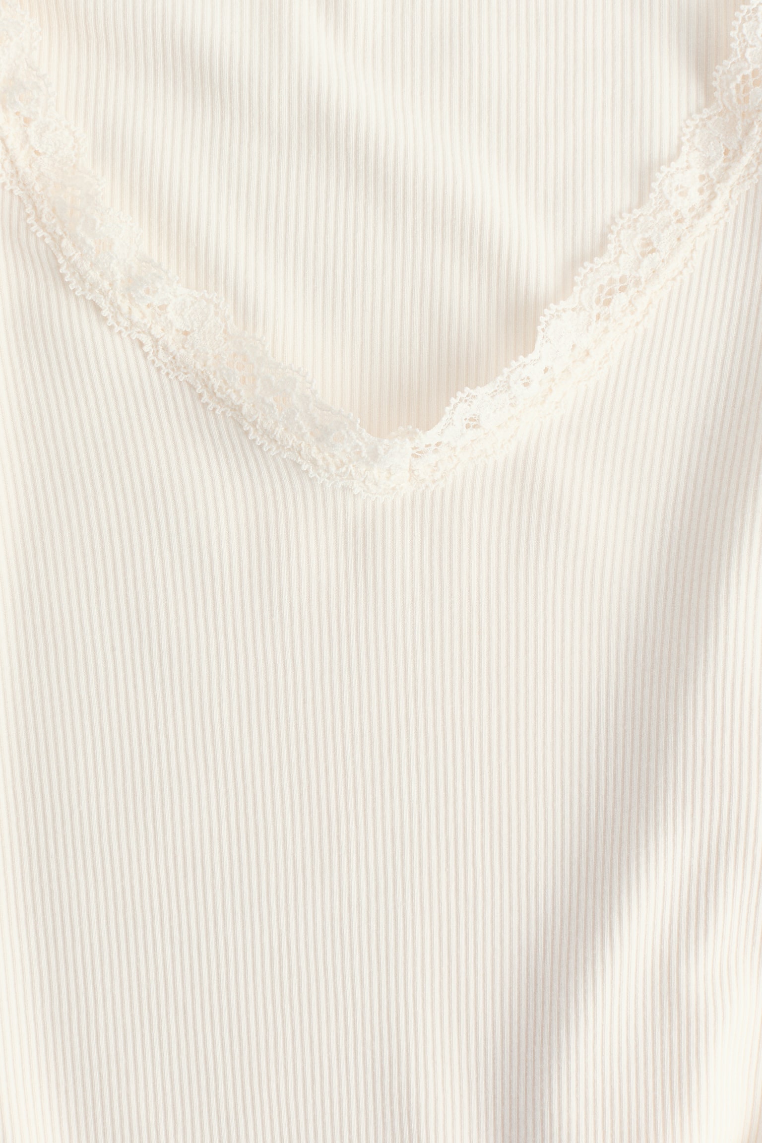 Maglia in jersey con pizzo - Crema/Viola prugna/Grigio chiaro mélange - 4