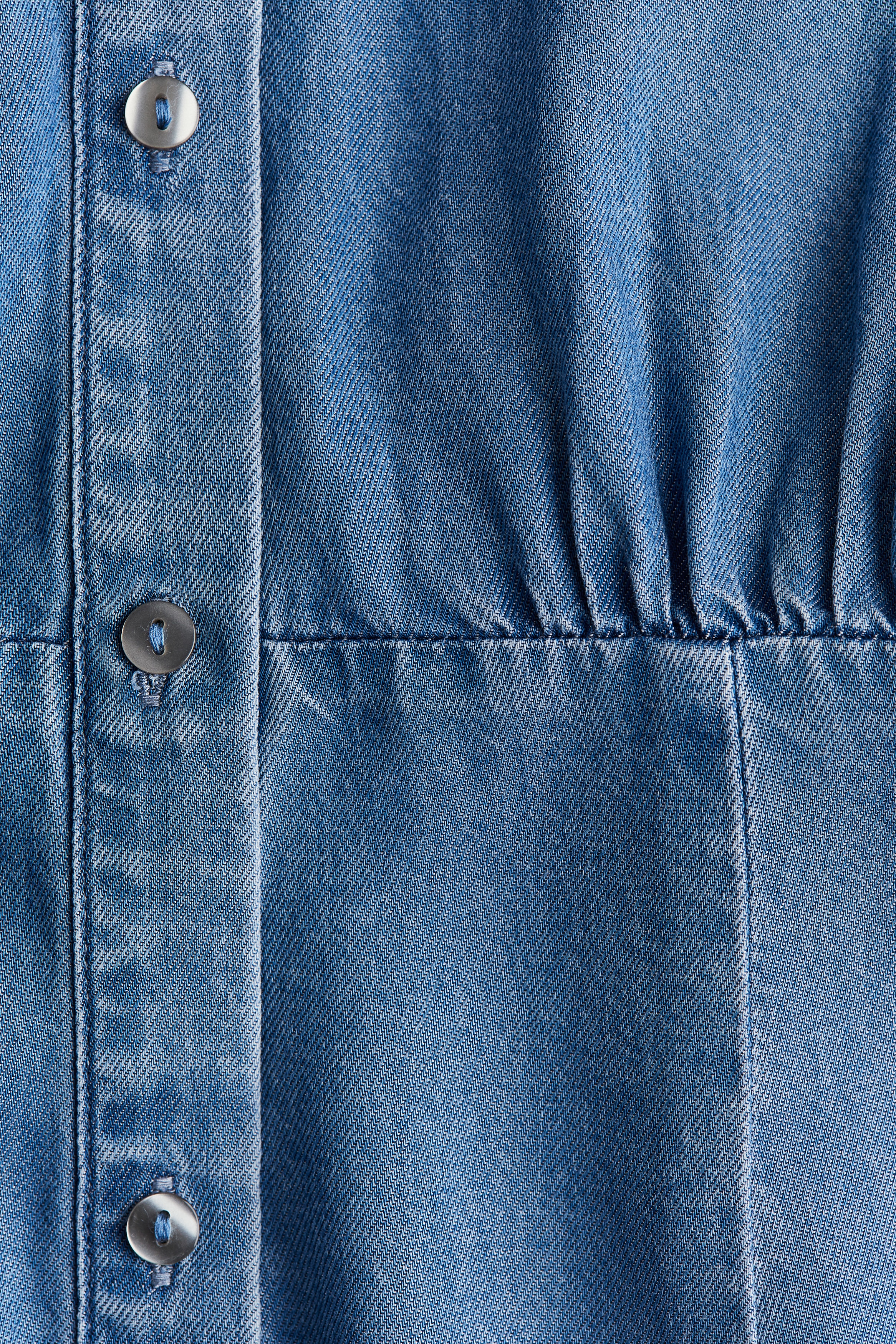 Tie-belt denim dress