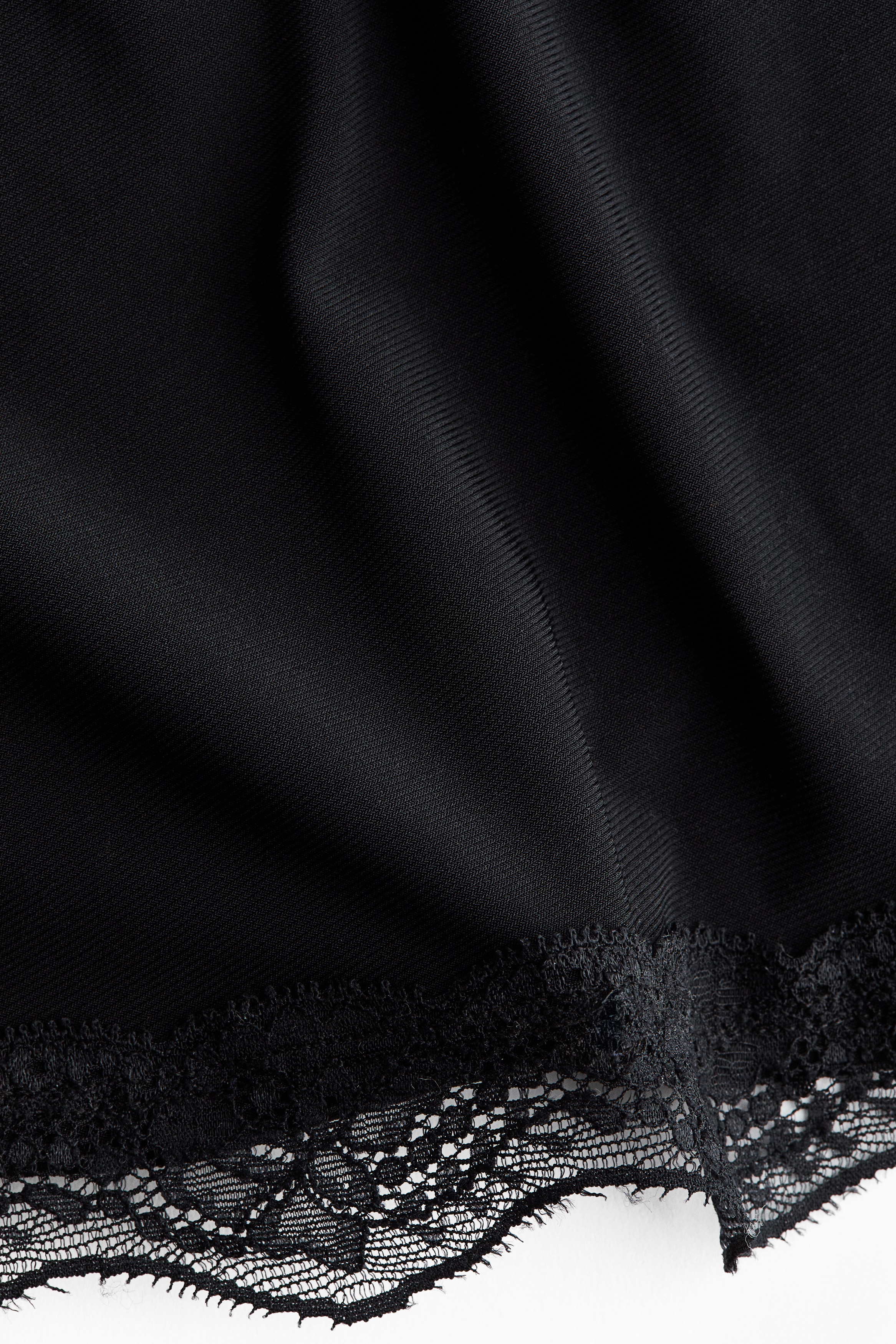 Women's Black Lace-Trimmed Jersey Dress | H&M US