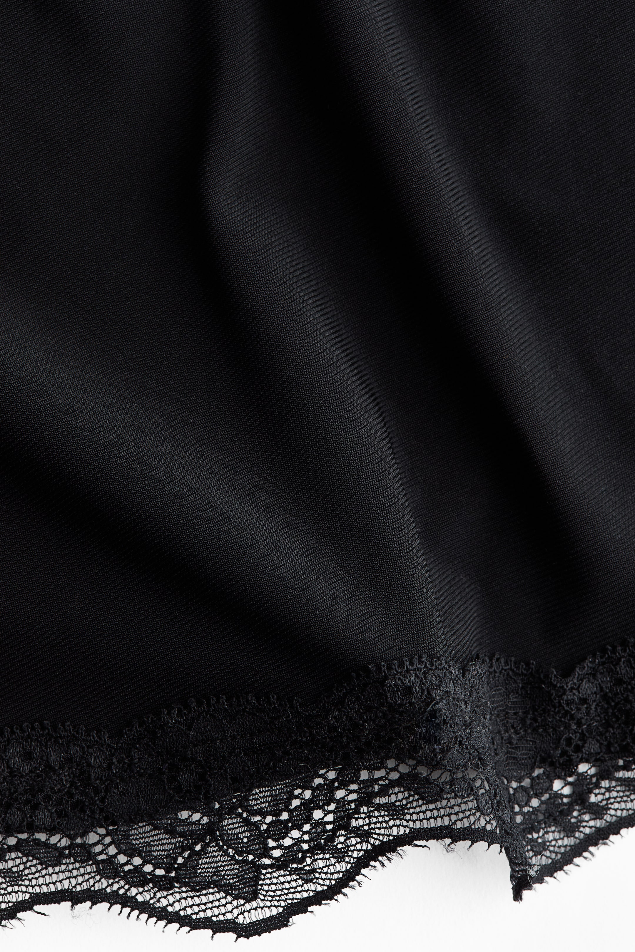 Lace-Trimmed Jersey Dress