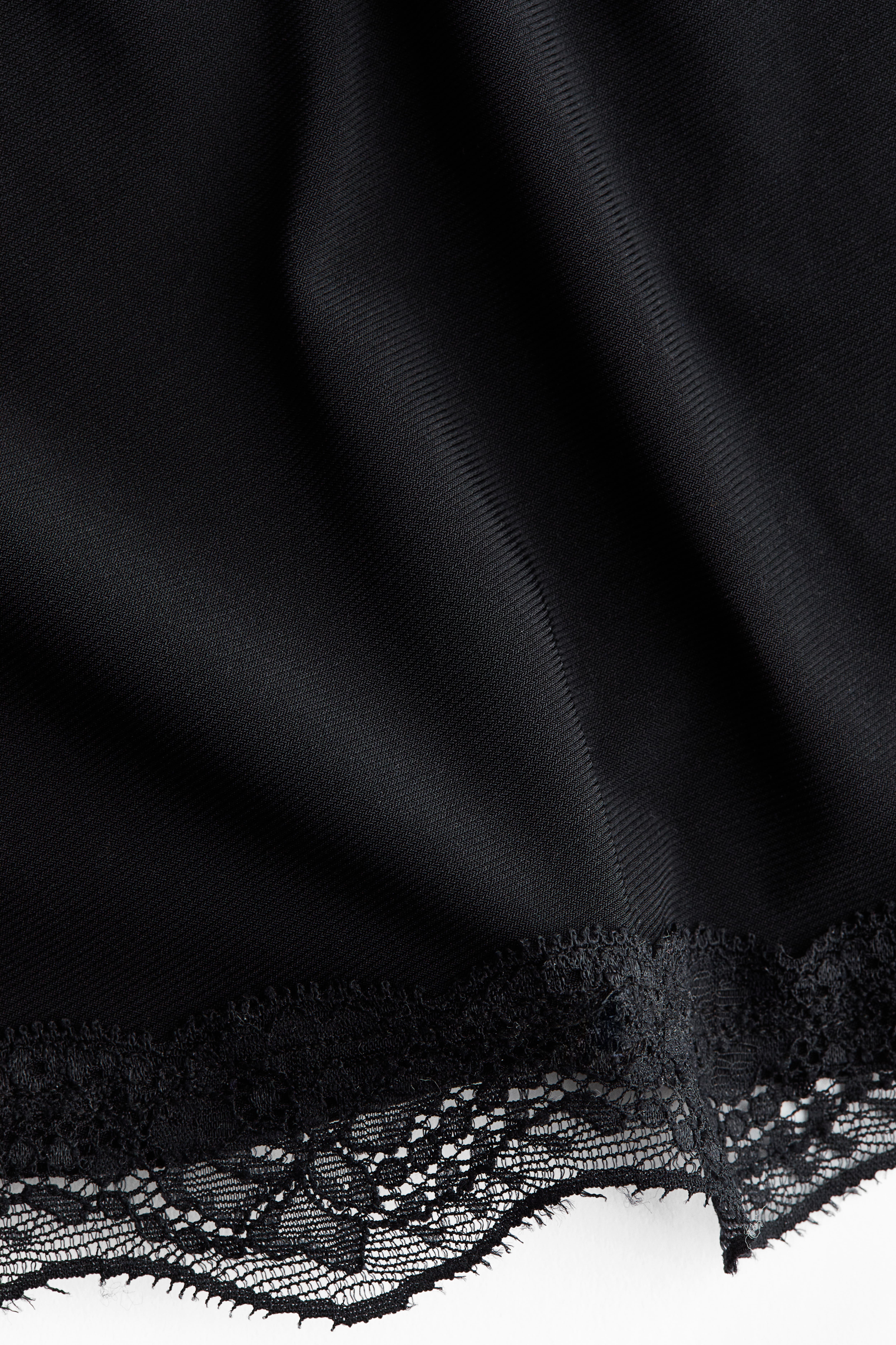 Lace-Trimmed Jersey Dress