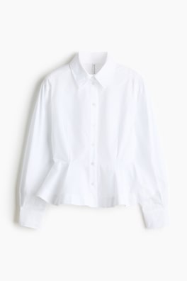 Poplin peplum shirt