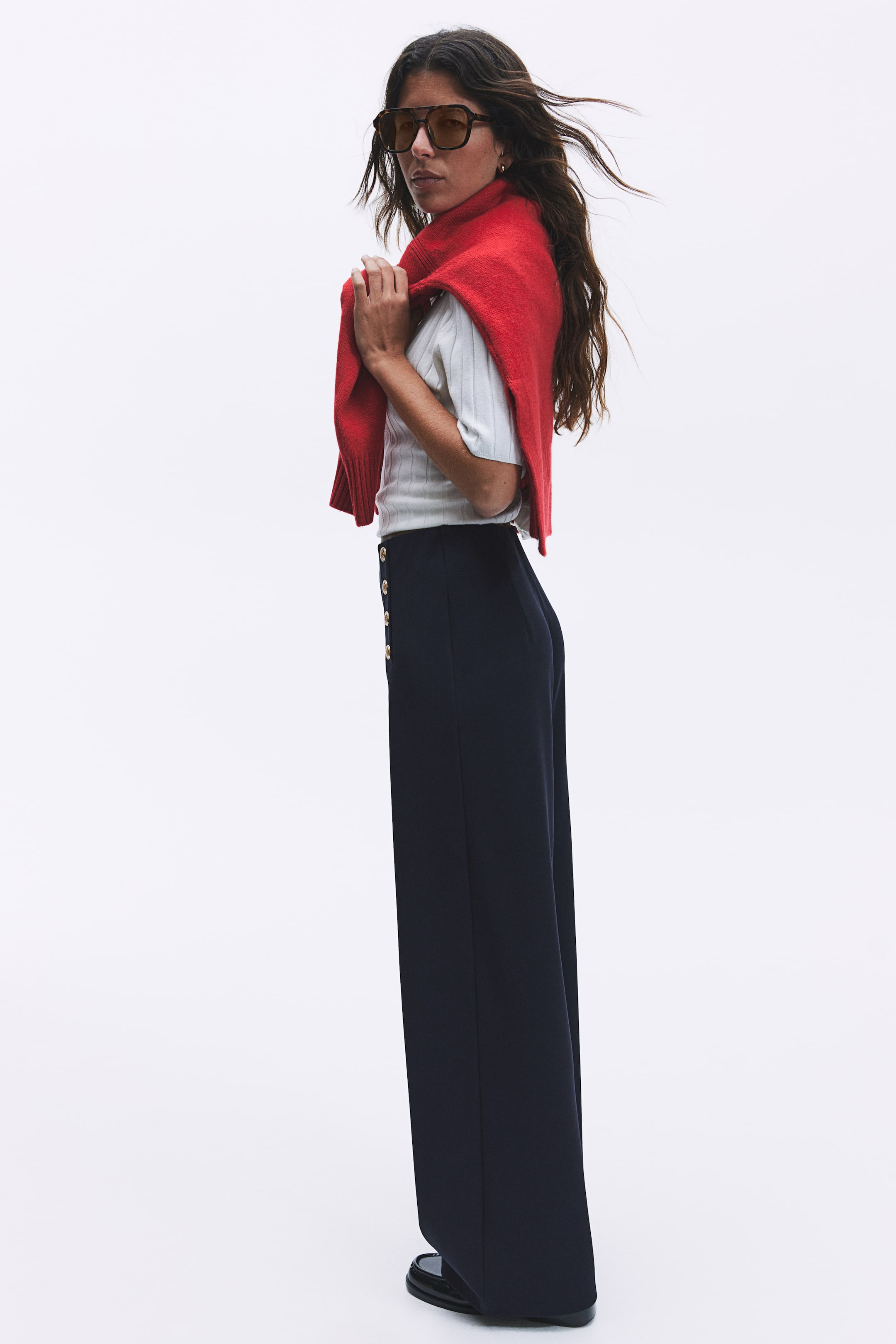 Button-front Pants