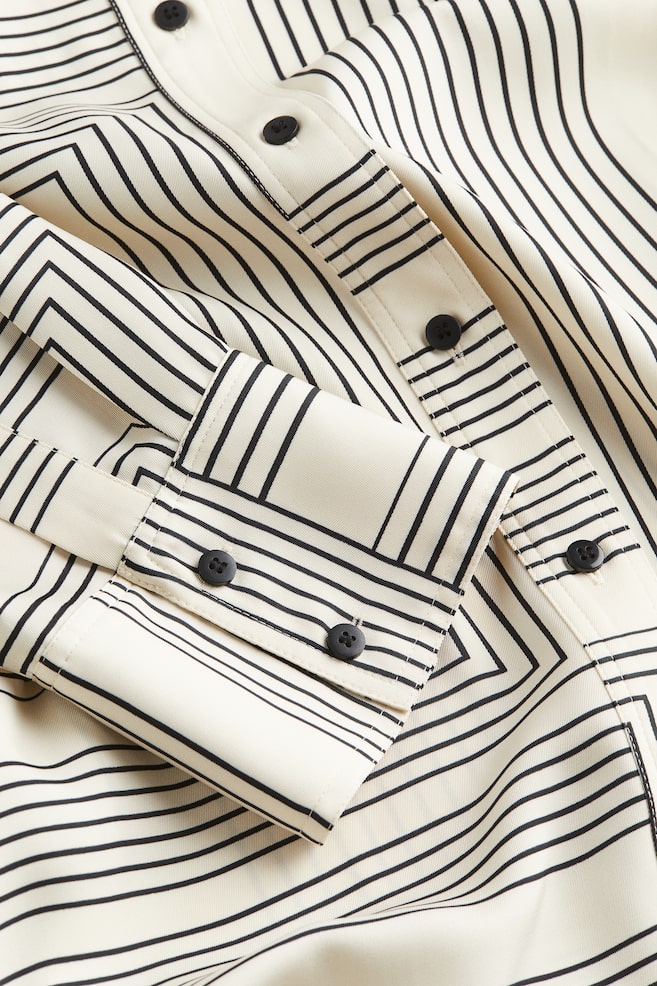 Twill blouse - Cream/Patterned/Cream/Navy blue/Striped/Black/Patterned - 3
