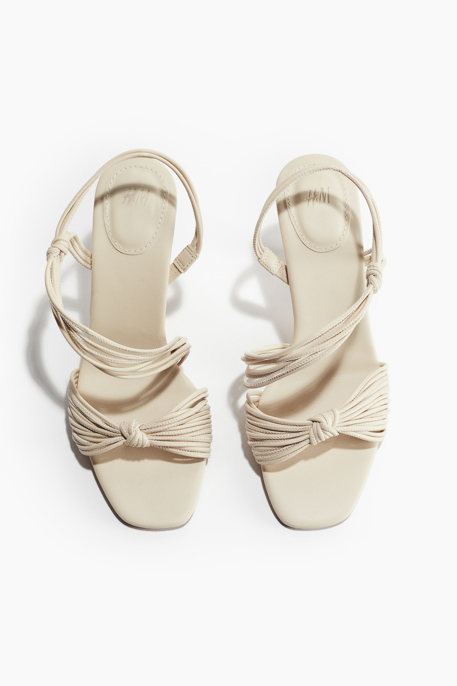 Heeled Strappy Sandals - Light beige/Black - 2