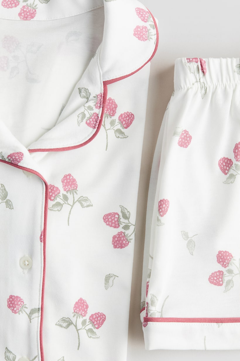 Patterned pyjamas - White/Raspberries - Kids | H&M