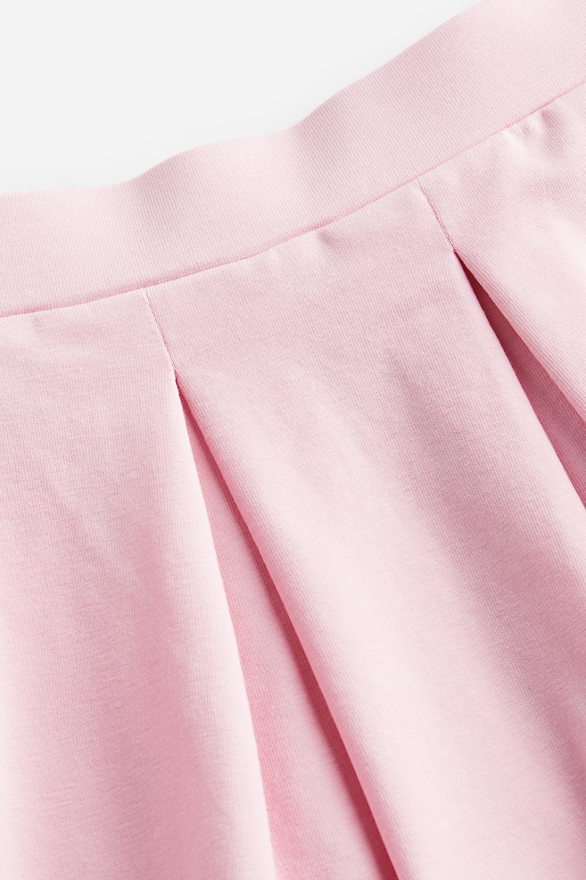 Pleated jersey skirt - Light pink/Light blue/Checked - 3