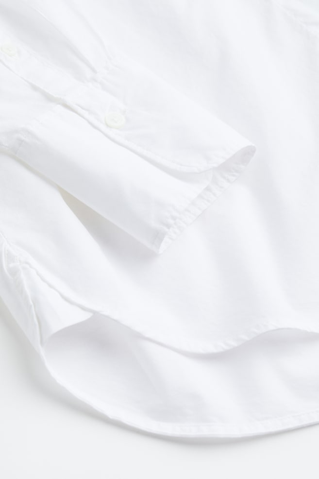 Skjorte i bomuldspoplin - Hvid - 4