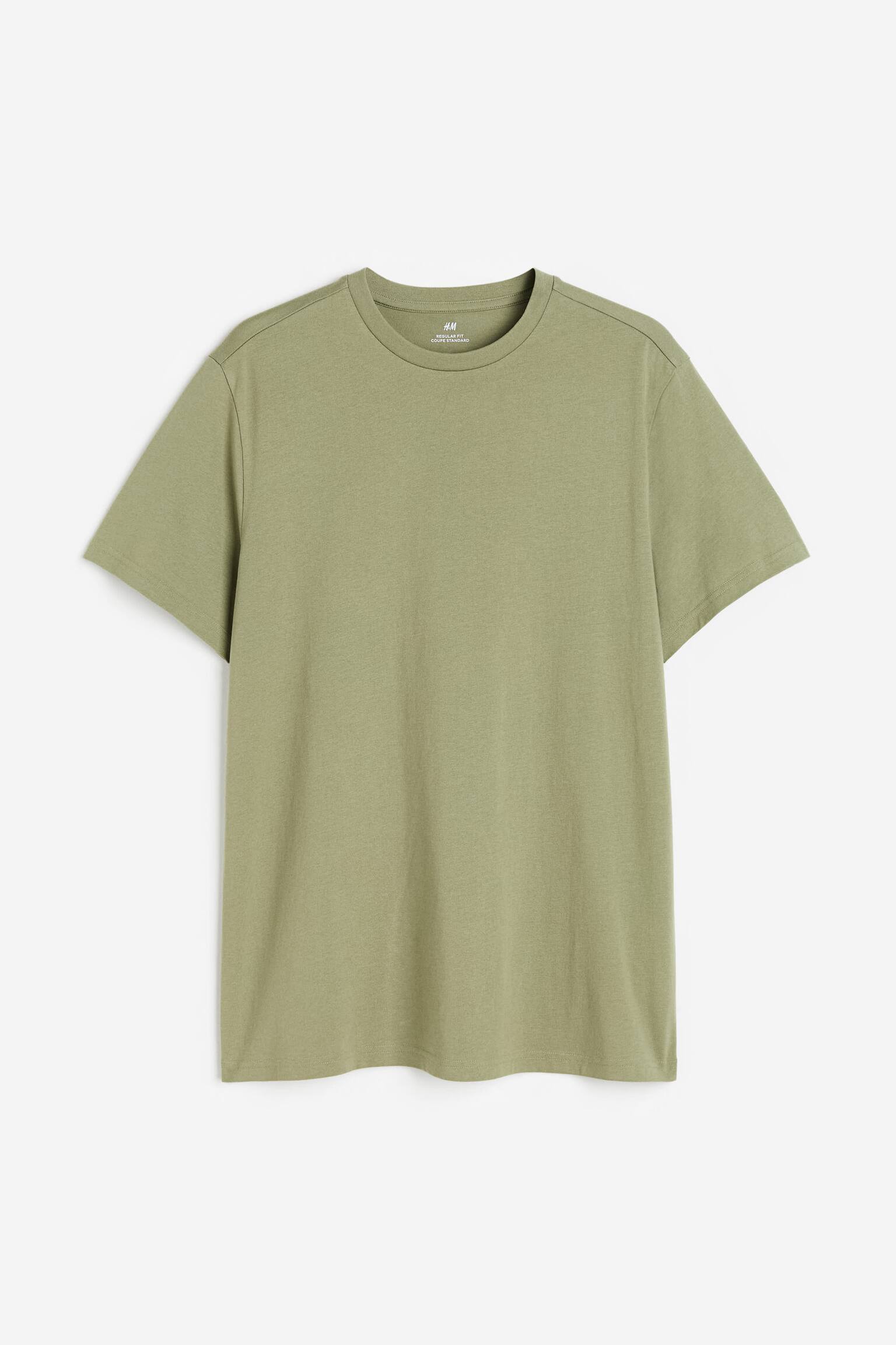 Áo thun Regular Fit - Màu xanh kaki/Màu xanh lá rừng/Màu trắng/Màu xanh lá rừng/Màu xanh tím than/Màu be nhạt/Màu xám đốm/Màu đen - 1