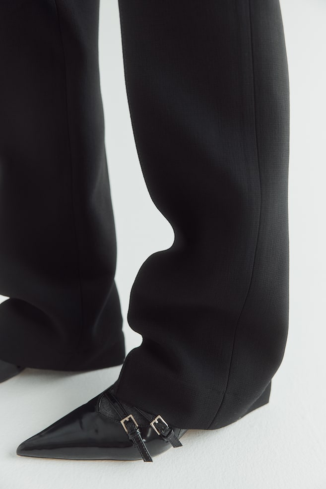 Wool-blend trousers - Black - 3
