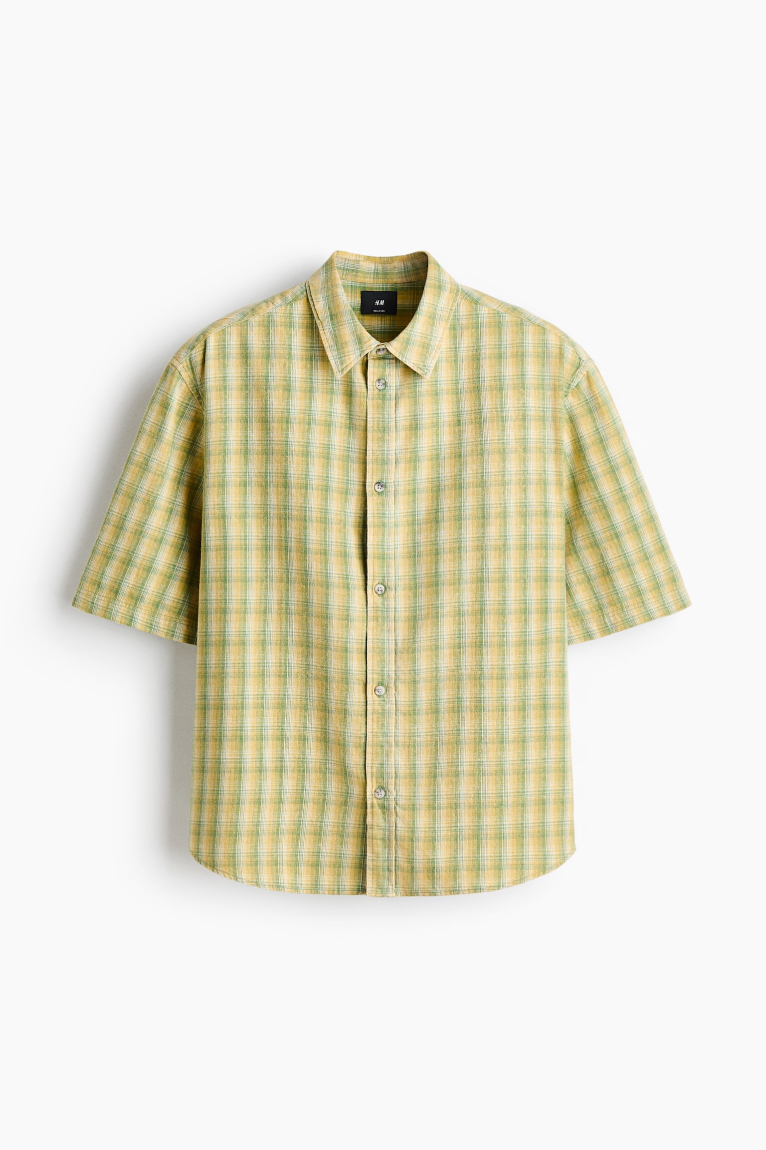 Regular Fit short-sleeved shirt - Light green/Checked/Dusty blue/Checked - 1