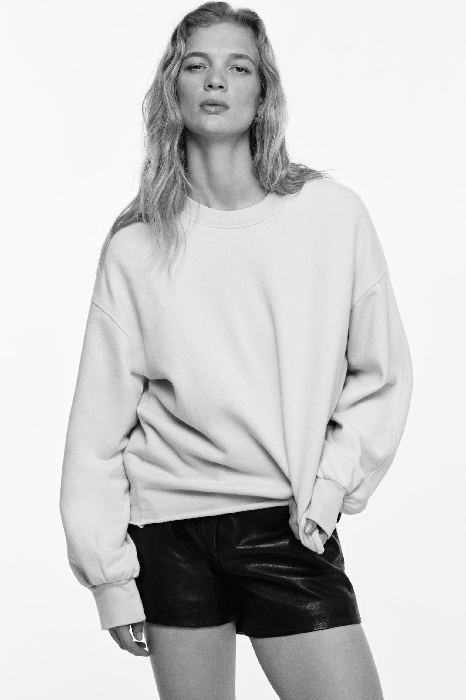 Washed-look sweatshirt - Light beige/Brown - 5