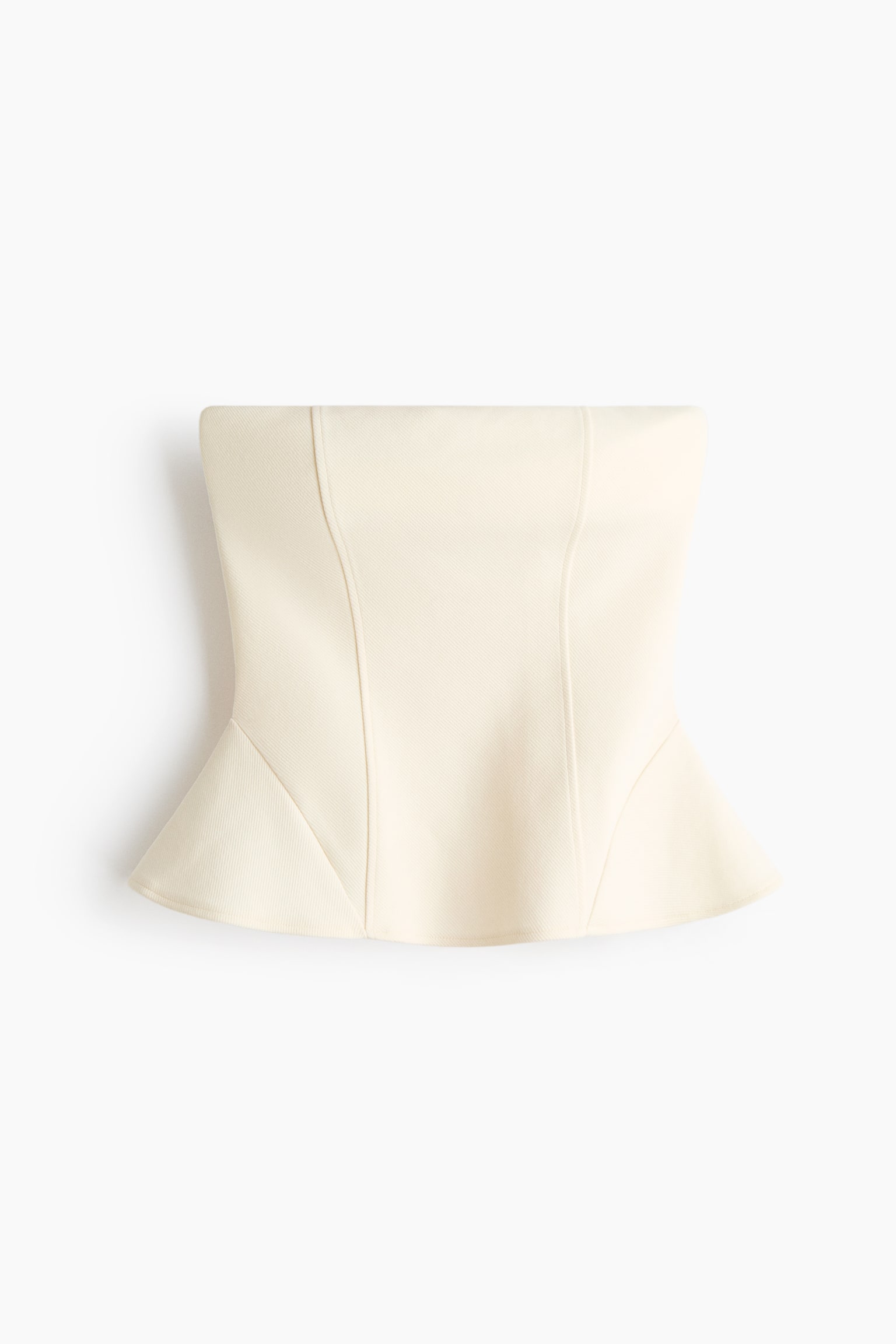 Bandeau peplum top - Cream