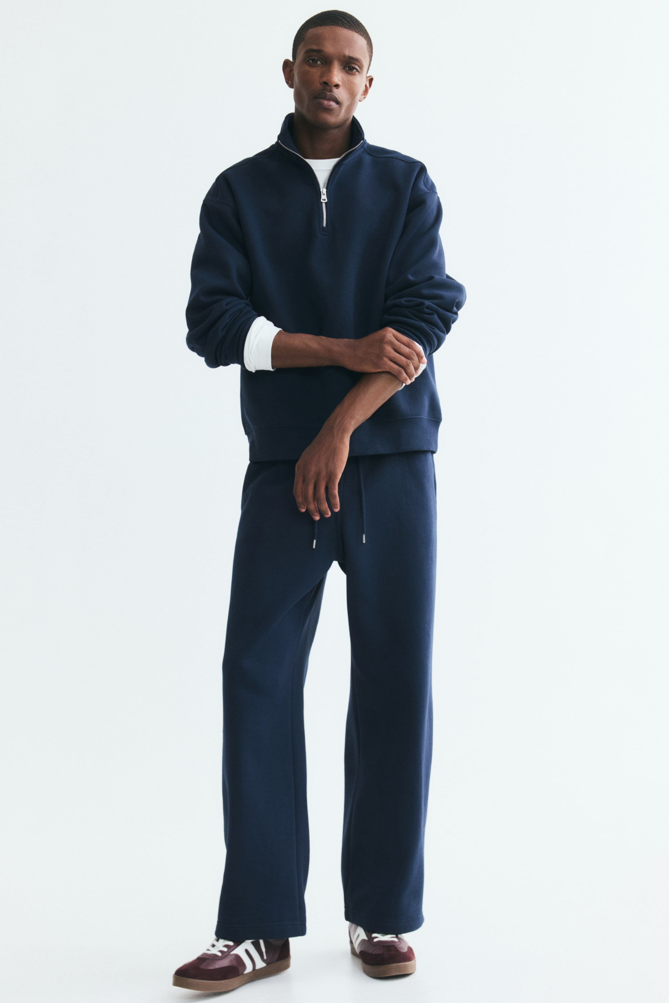 Loose Fit Half-Zip Sweatshirt
