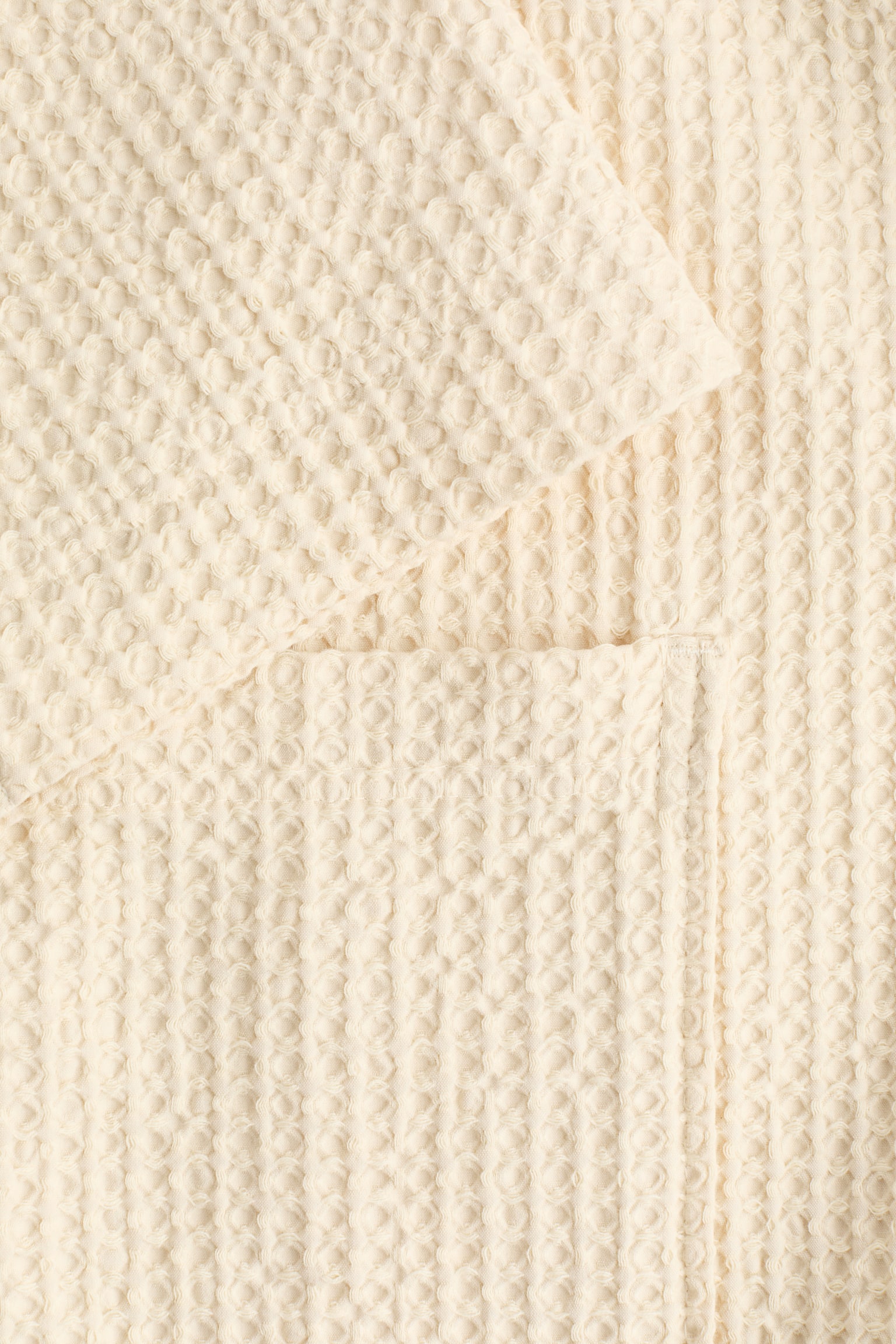 Waffled dressing gown - Light yellow/White/Dark beige/Powder pink - 3