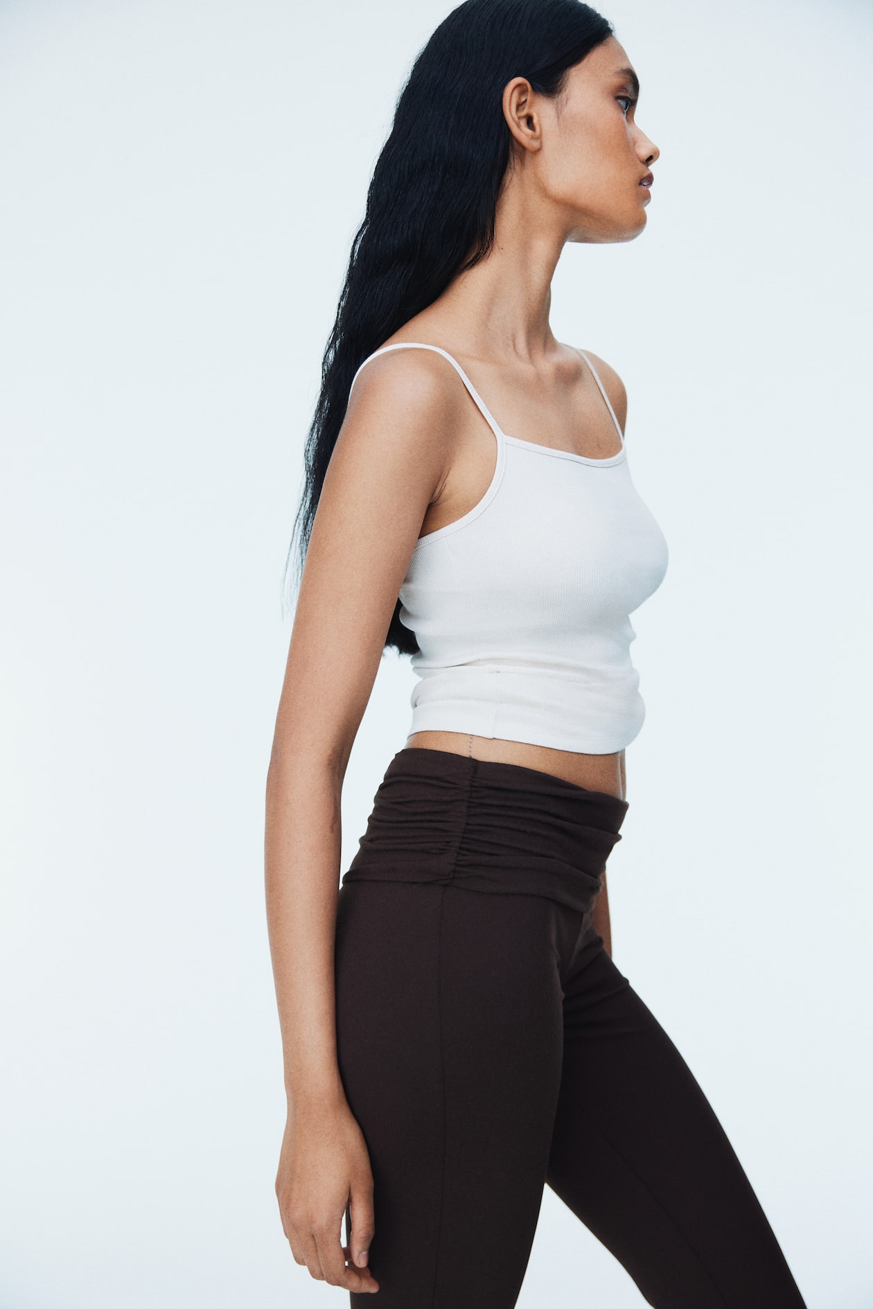 Gathered Microfiber Yoga Pants - image 4