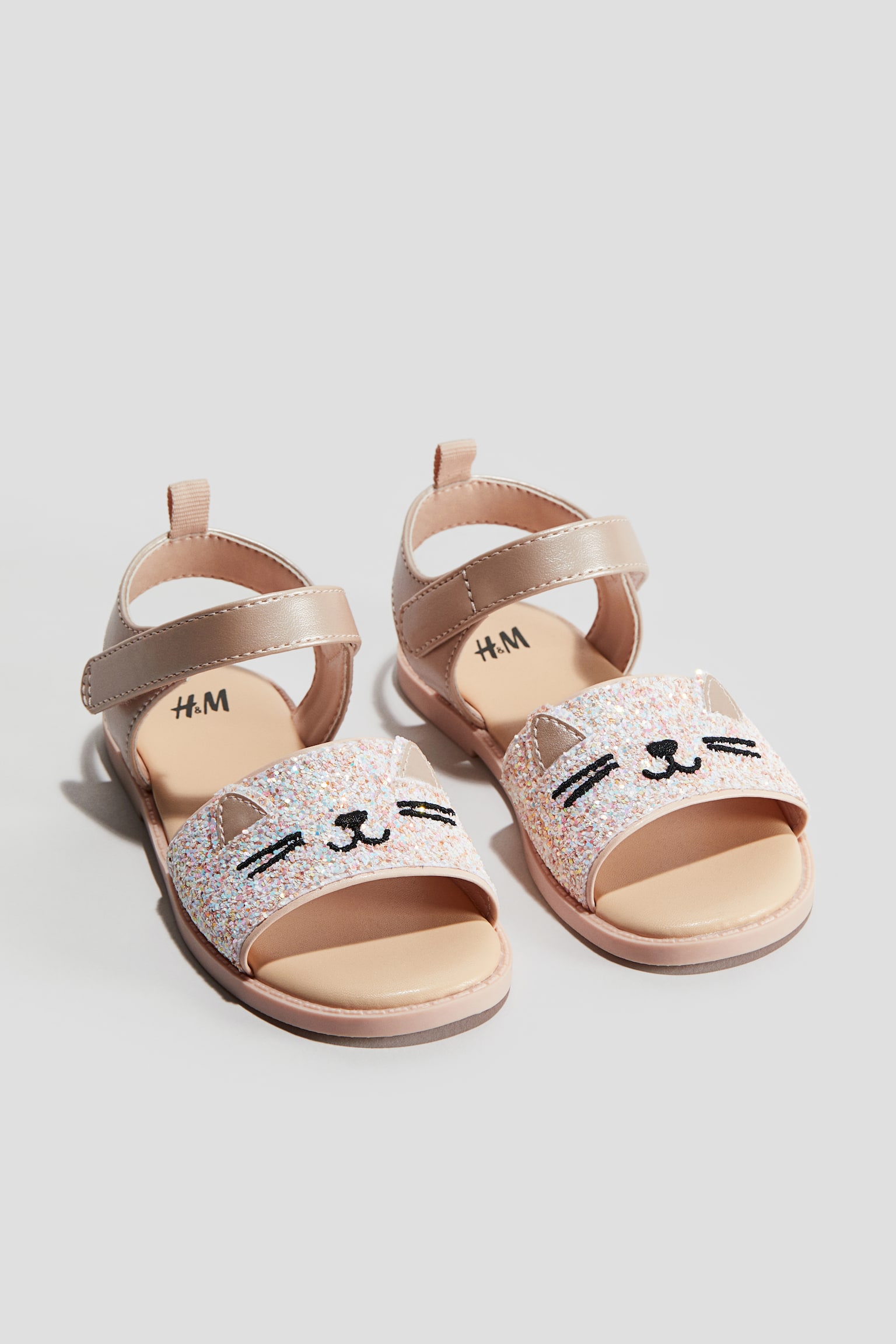 Appliqué Sandals - Powder pink/Glittery/Light pink/Unicorn/Powder pink - 1