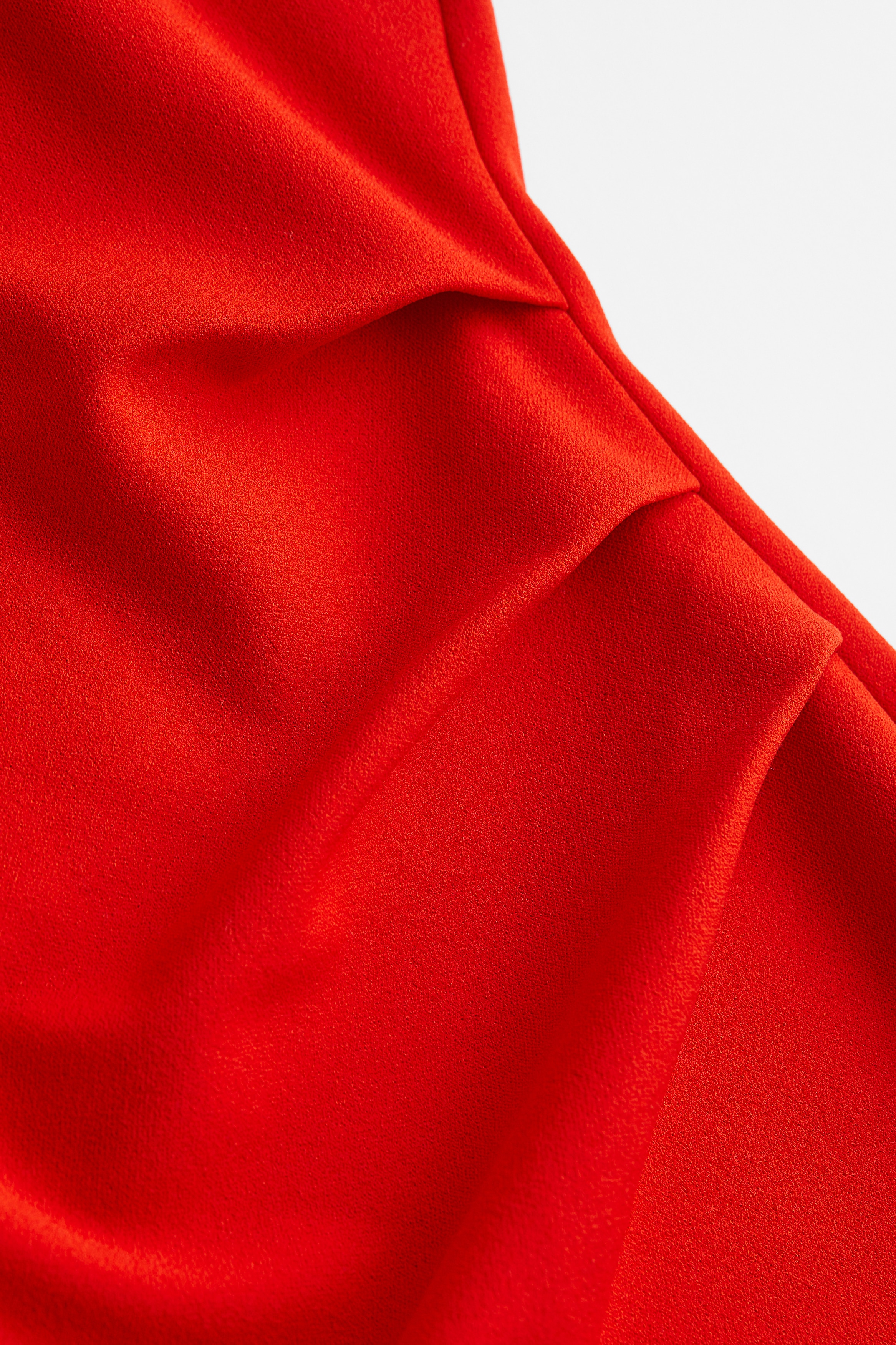 h&m red pleated dress Vintage H&M Hennes Mauritz Light Red Coral Poppy Pleated Midi Dress With Elasticated Waist and Belt Princess Diana Style 1970s 70s 1980s 80s