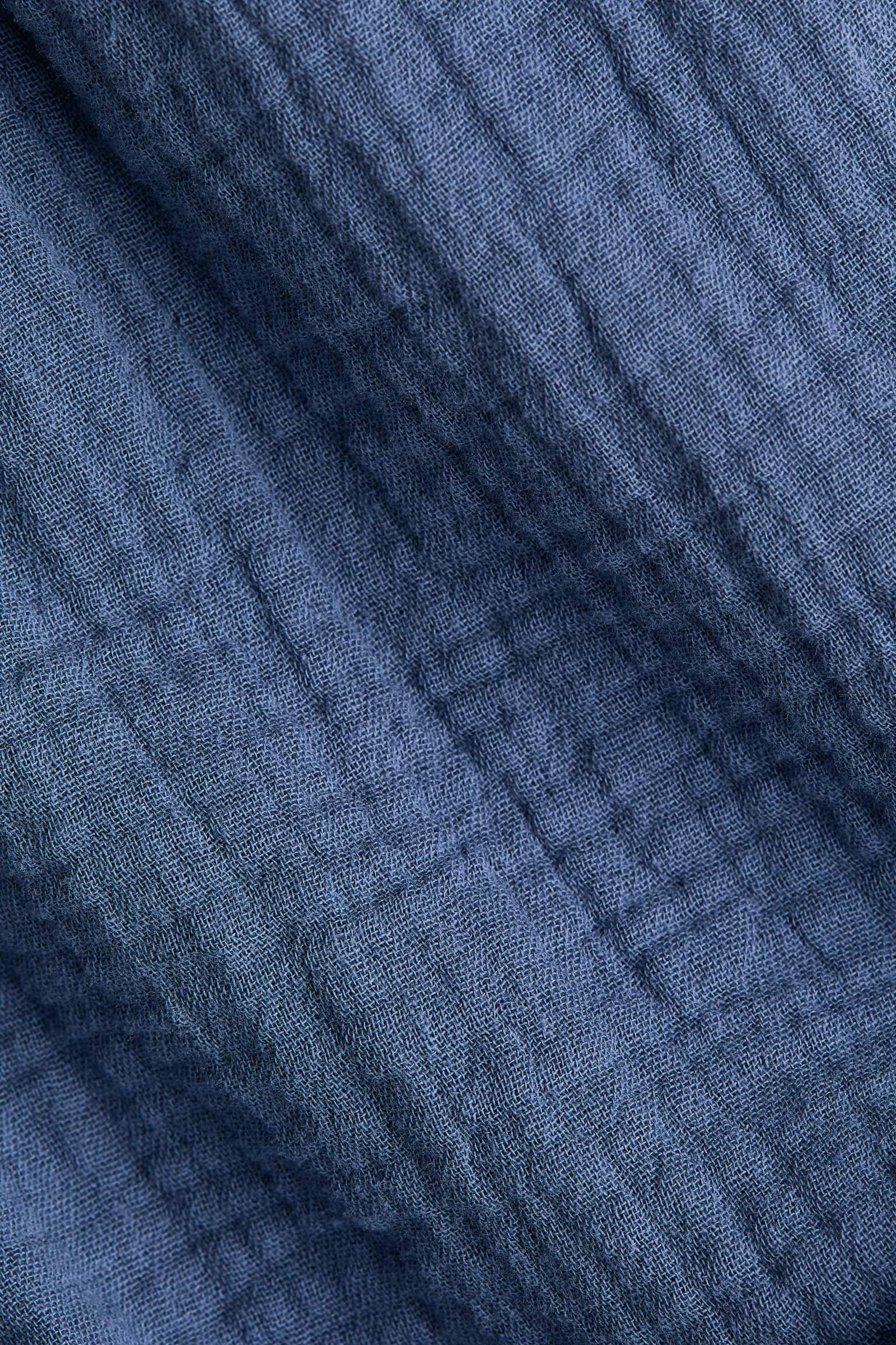 Shorts aus Baumwollmusselin - Mattblau/Braun - 2