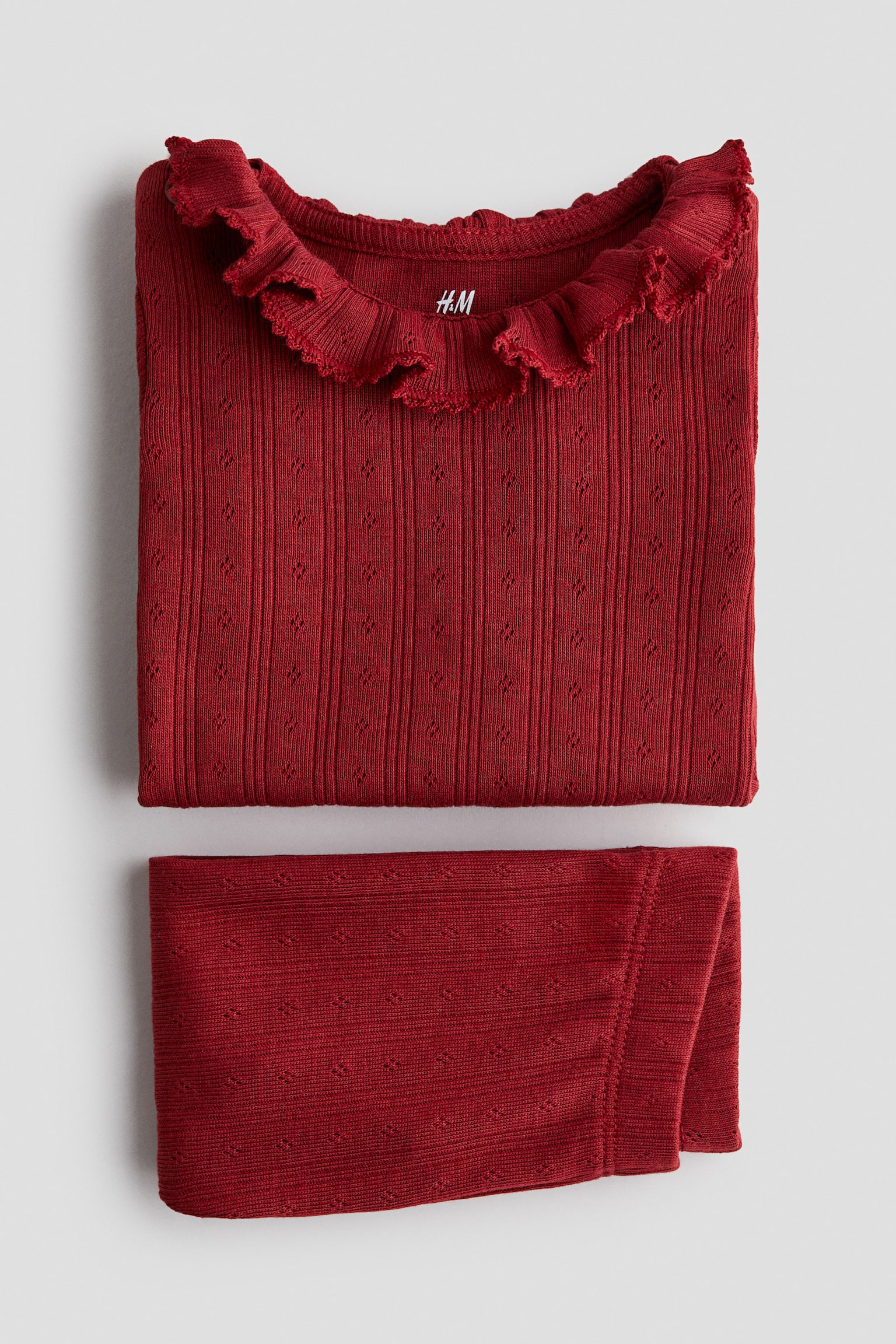 2-piece cotton jersey set - Red/Light beige/Hearts/Light beige/Floral/White/Floral - 4