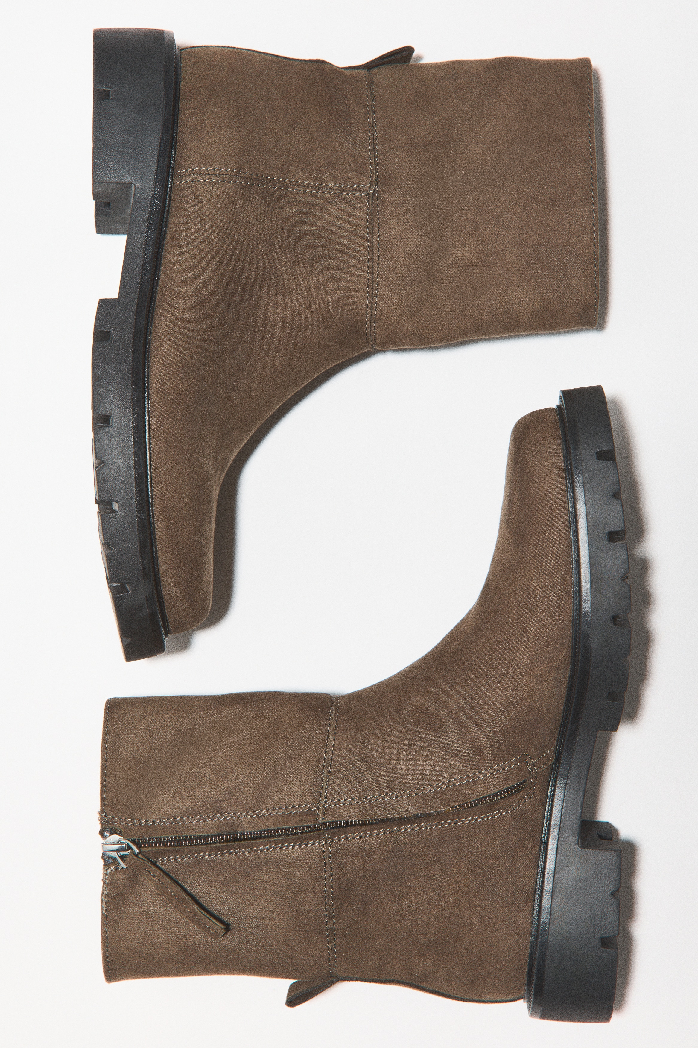 Ankle Boots - Dark khaki green/Black/Dark brown