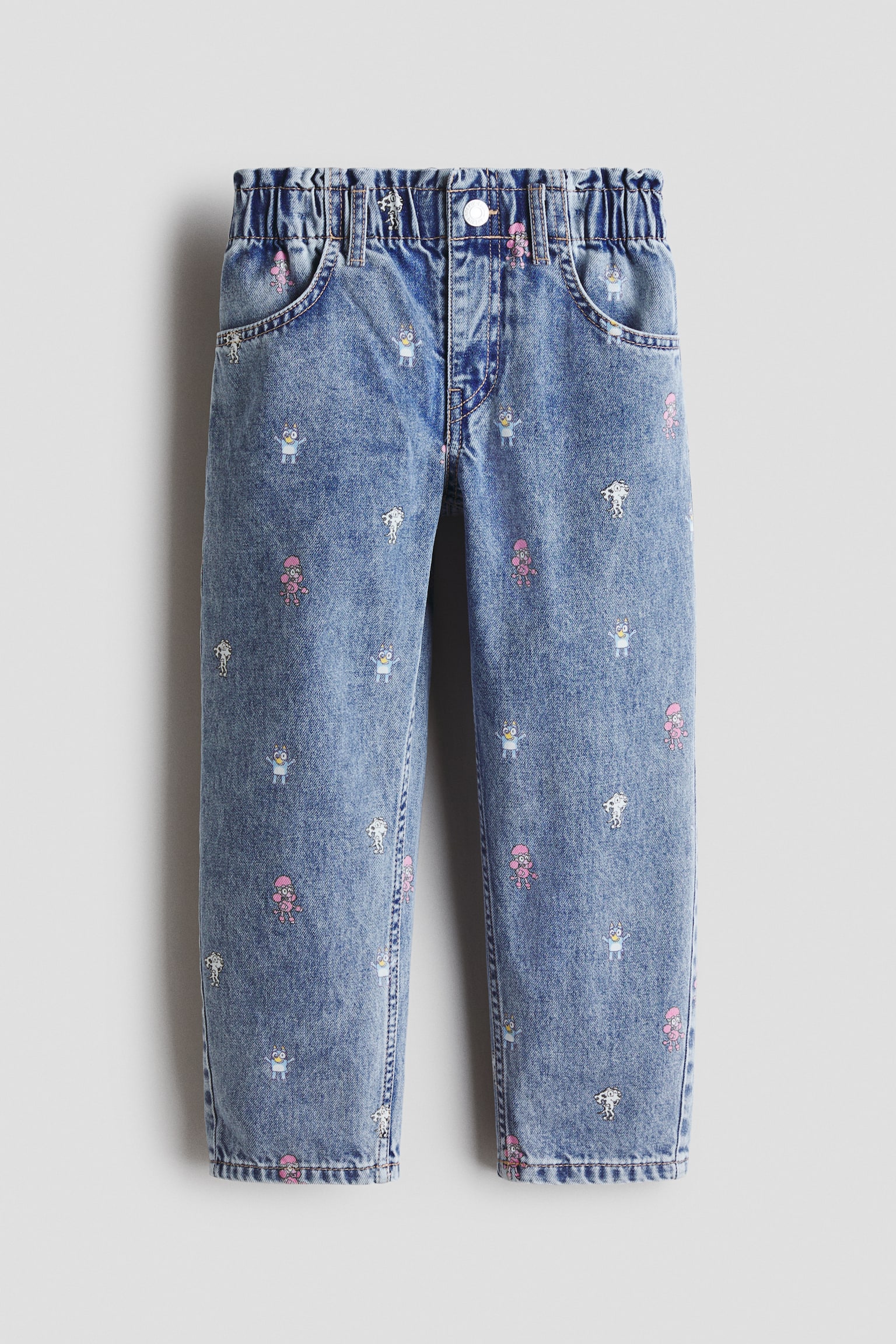 Детские джинсы H&M Loose-Fit Tapered, цвет: Джинсовый синий / Bluey
