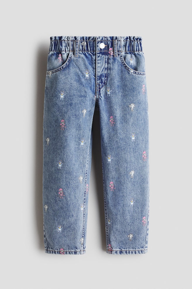Loose Fit Tapered Jeans - Deniminsininen/Bluey/Deniminsininen/Hello Kitty/Deniminsininen/Lilo & Stitch - 1