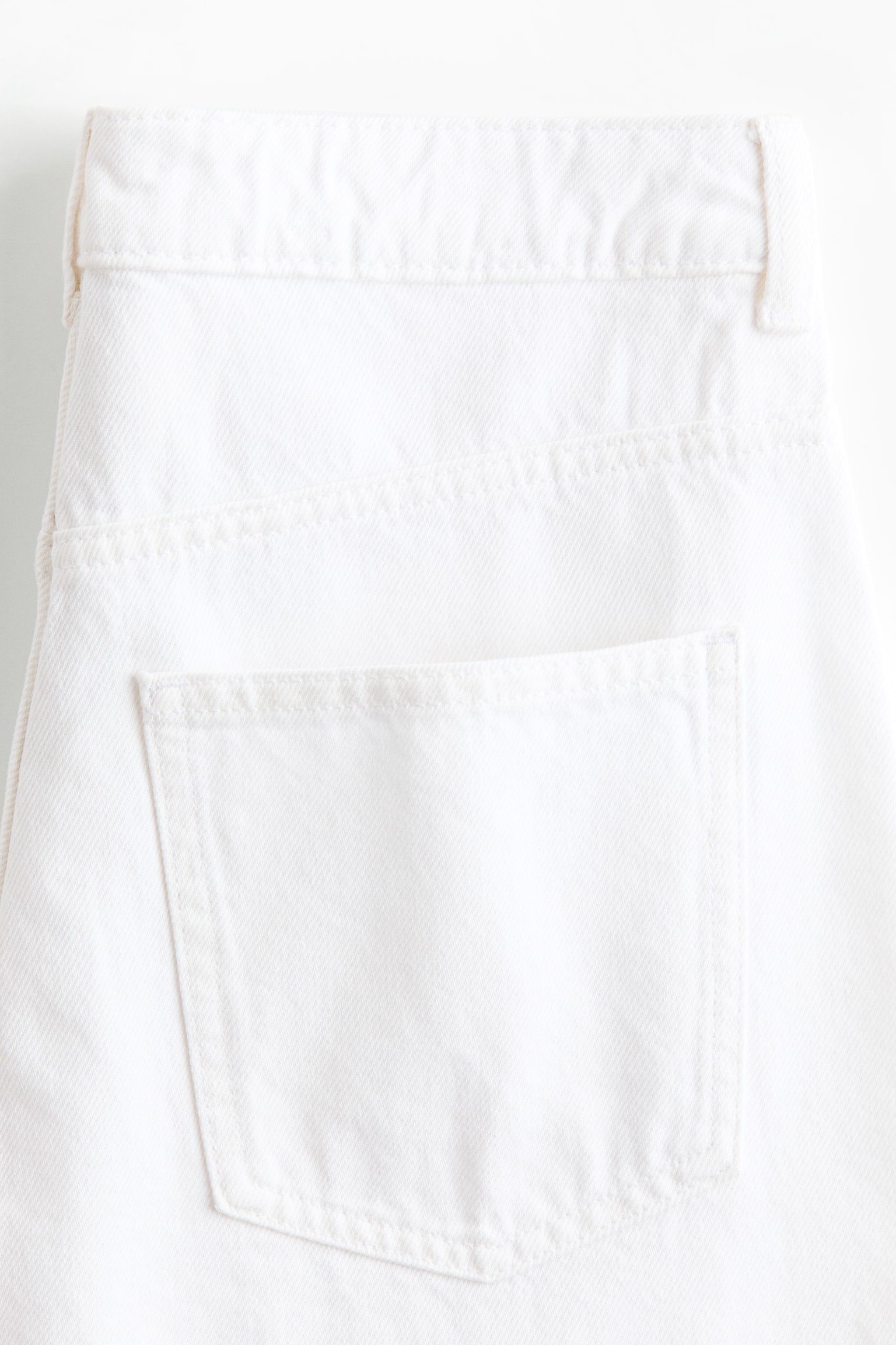 Barrel Leg High Waist Jeans - White/Denim blue/Light grey marl - 7