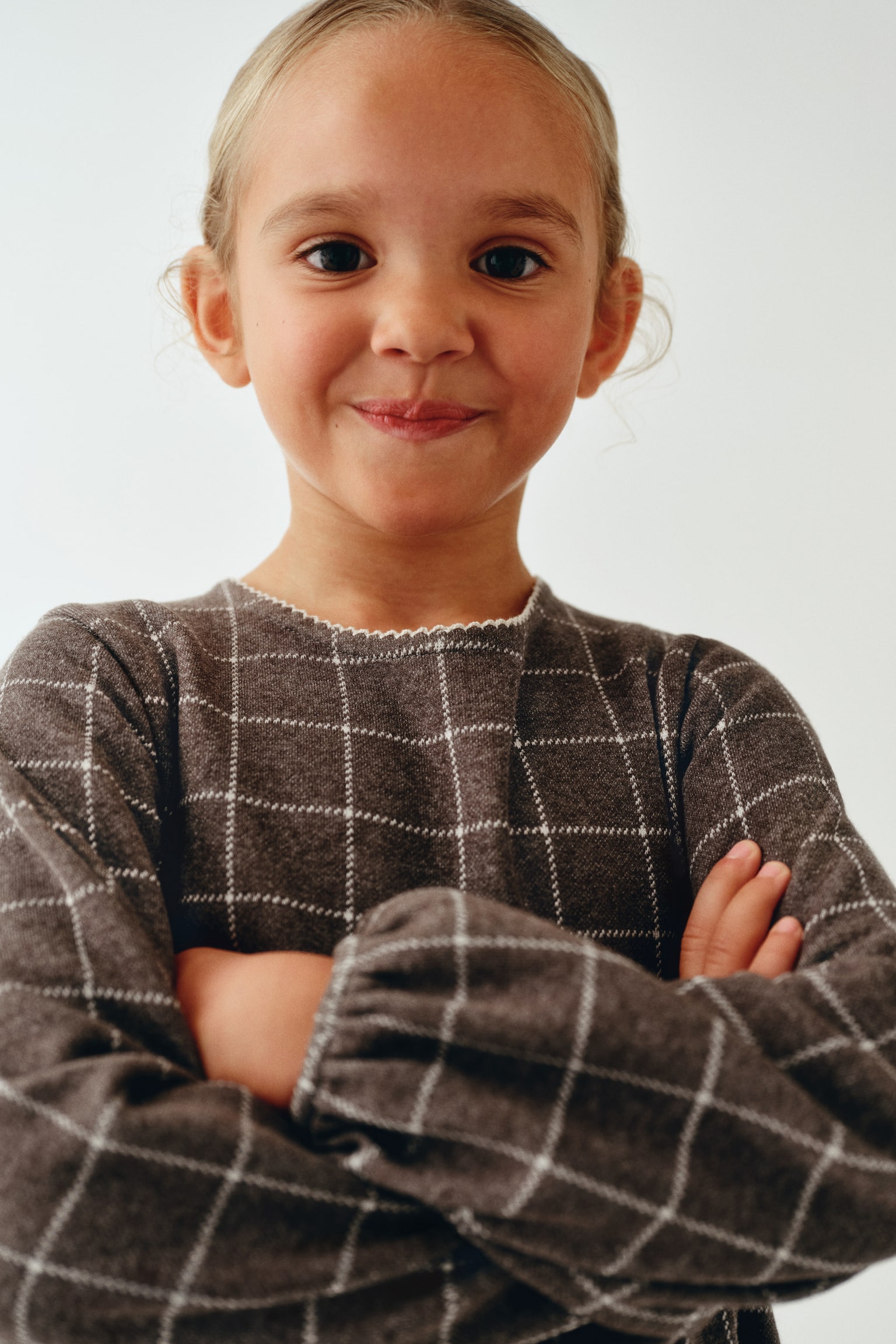 Детское платье H&M Jacquard Jersey, цвет: Серо-коричневый — фото 4