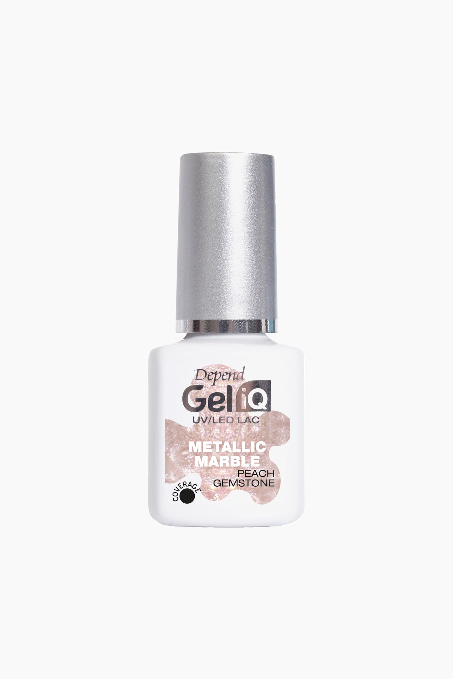 Geliq Metallic Nail Polish - Metallic Marble Peach Gem/Metallic Marble Pearl Quar/Metallic Marble Topaz/Metallic Marble Lav Jade/Metallic Marble Aquamarine/Metallic Marble Amethyst/Metallic Marble Rosé/Metallic Marble Silver/Metallic Marble Royal Grei/Metallic Marble Gold