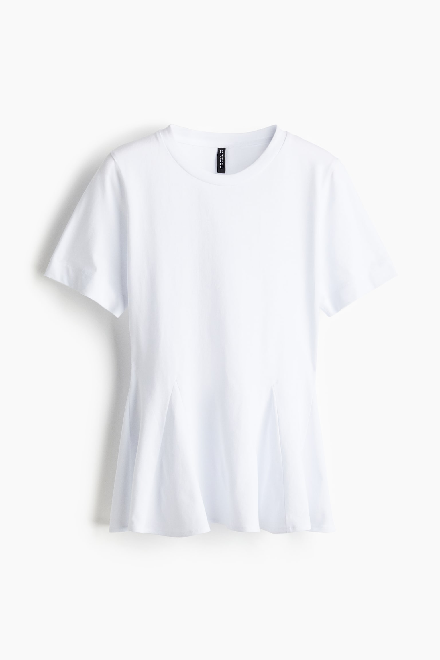 Женская футболка H&M Peplum, цвет: Белый — фото 1