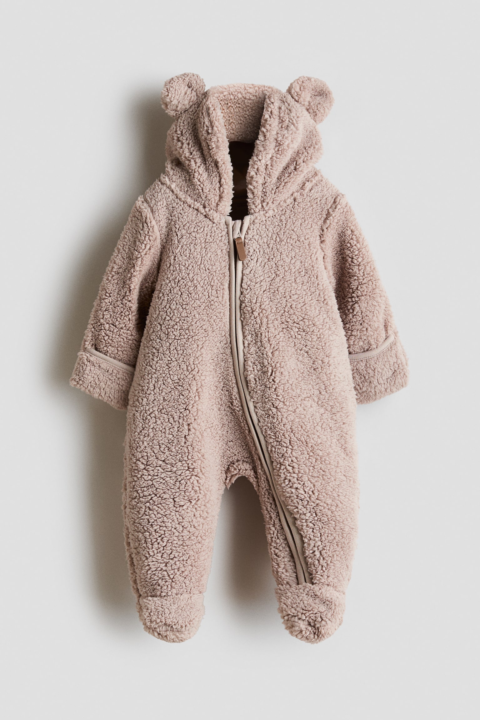 Детские свитеры H&M Pile Bunting with Ears, цвет: Бежевый — фото 4