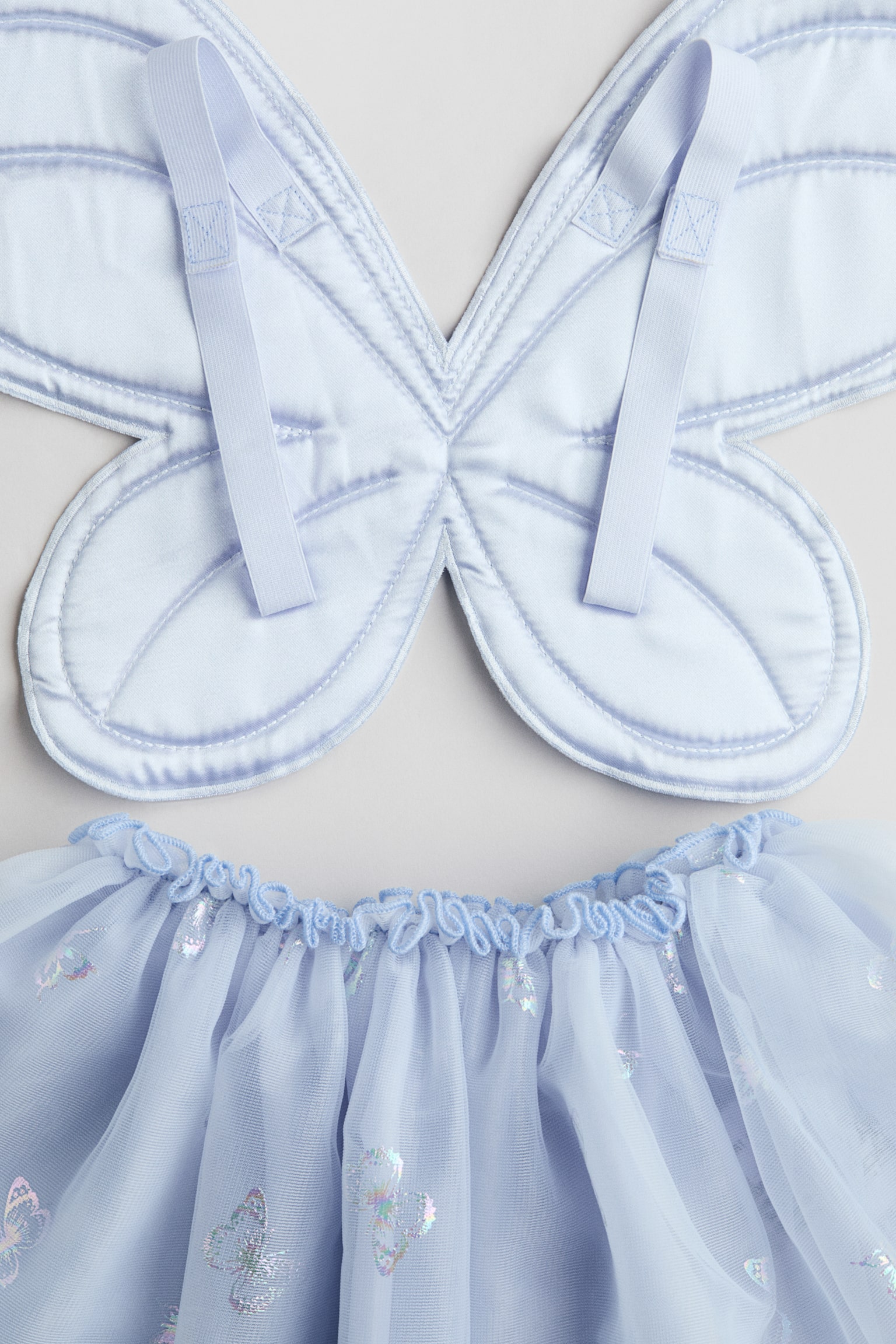 Set de 2 piese fantezie - Albastru-deschis/Roz-deschis/flori - 2