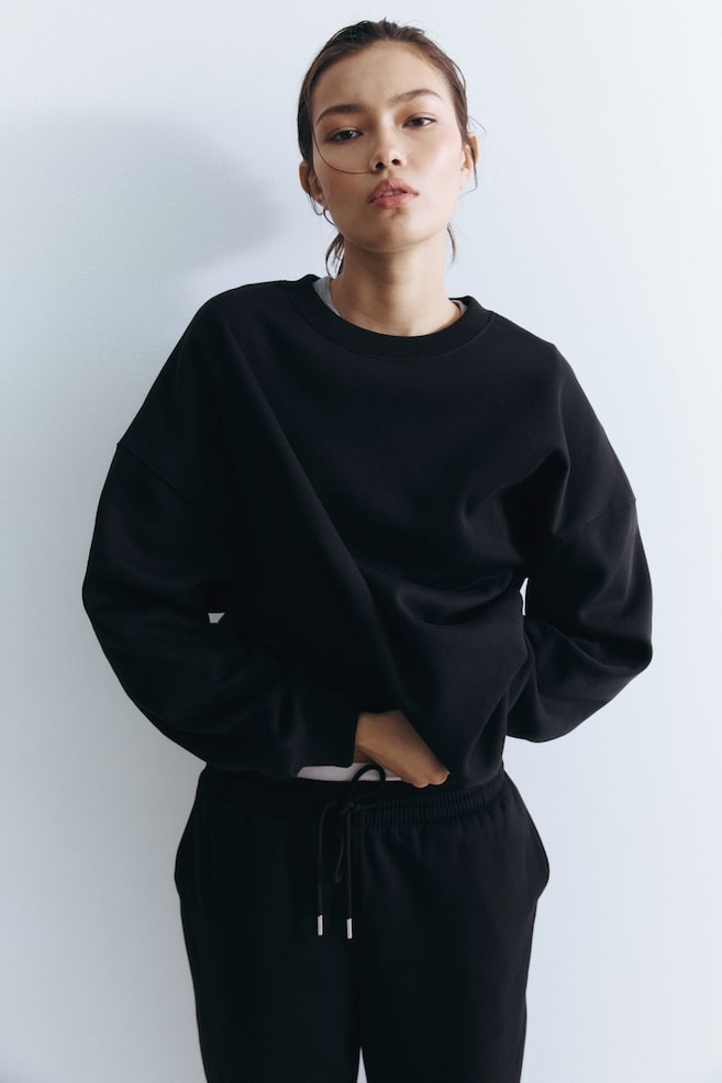 Oversized sweatshirt - Black/Navy blue/Dark greige/Dark red/Light grey marl/Light turquoise - 5