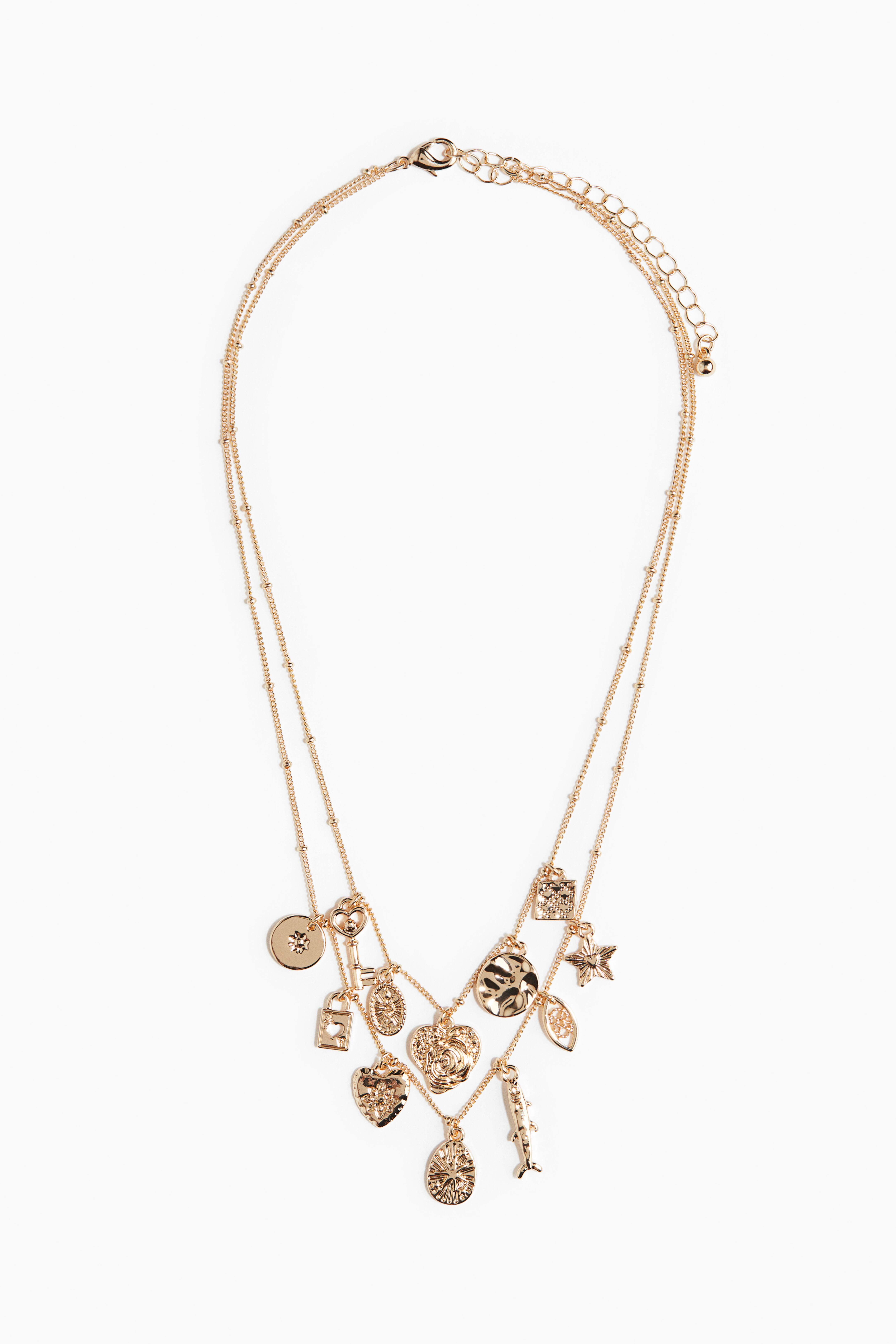 Collier à deux rangs avec pendentifs