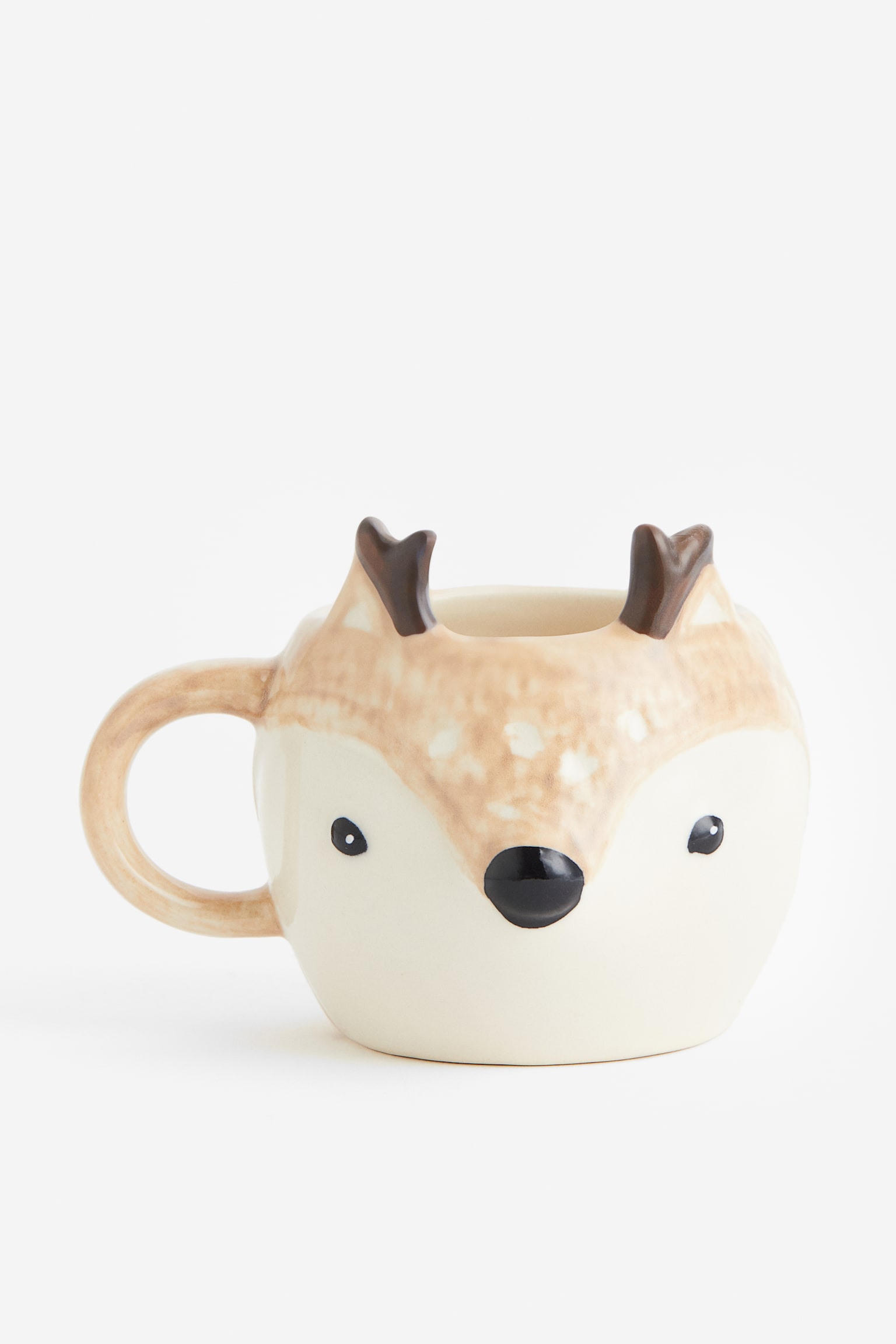 Stoneware mug - Light brown/Deer/White/Polar bear - 1