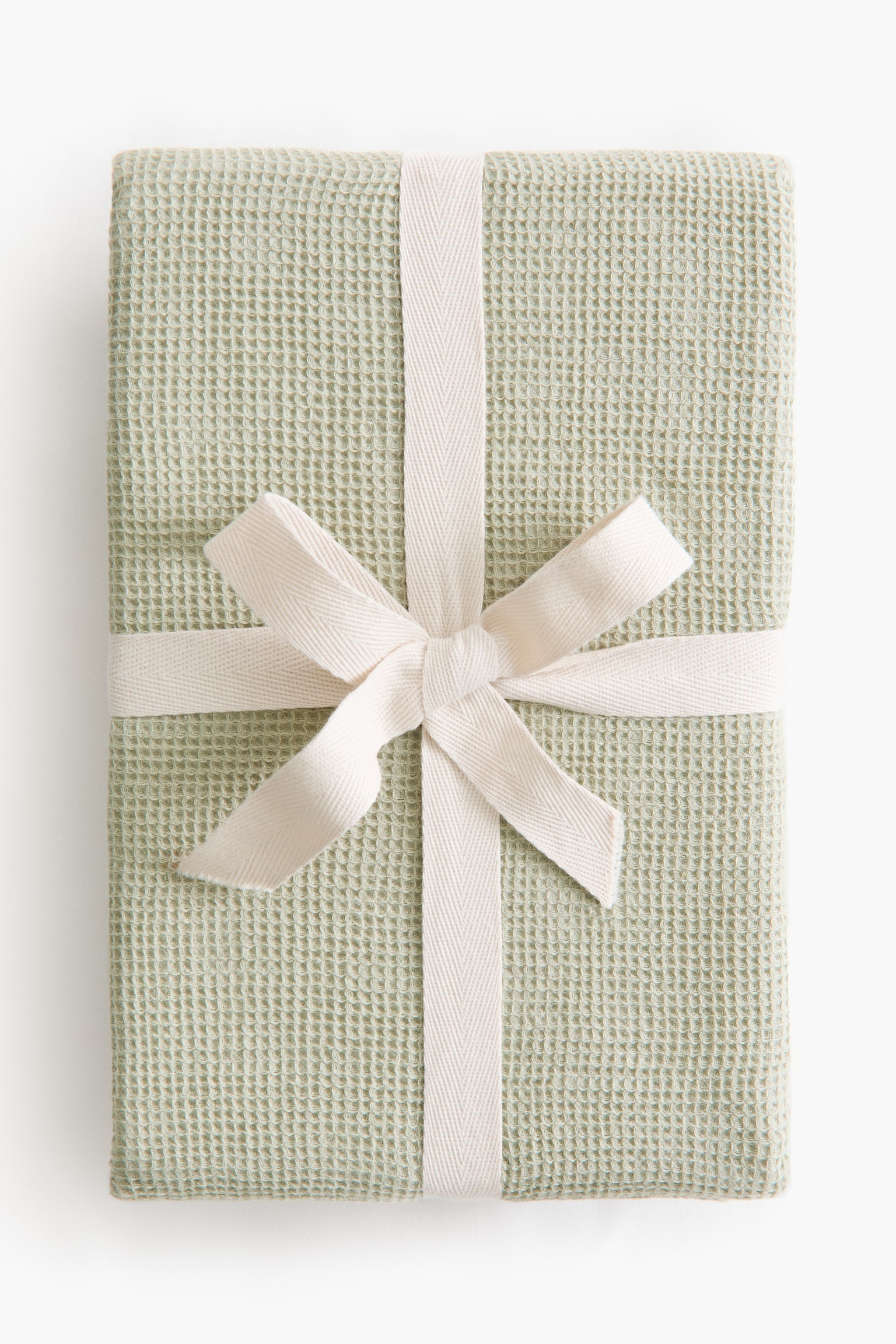 Parure de couette gaufrée pour bébé - Vert ancien/Beige - 4