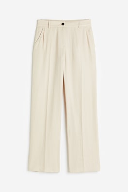 EMERY ROSE Beige Casual Suit Pants, High-Waisted Slimming Straight-Leg Trousers F | ChicGrl main image 0
