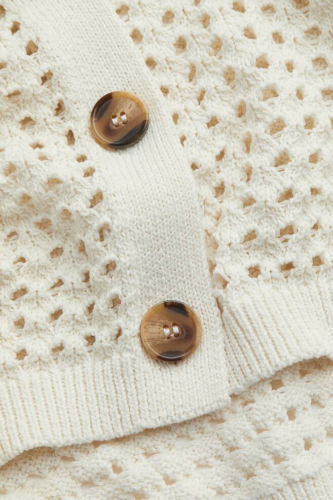 Knitted cardigan - Natural white - 2